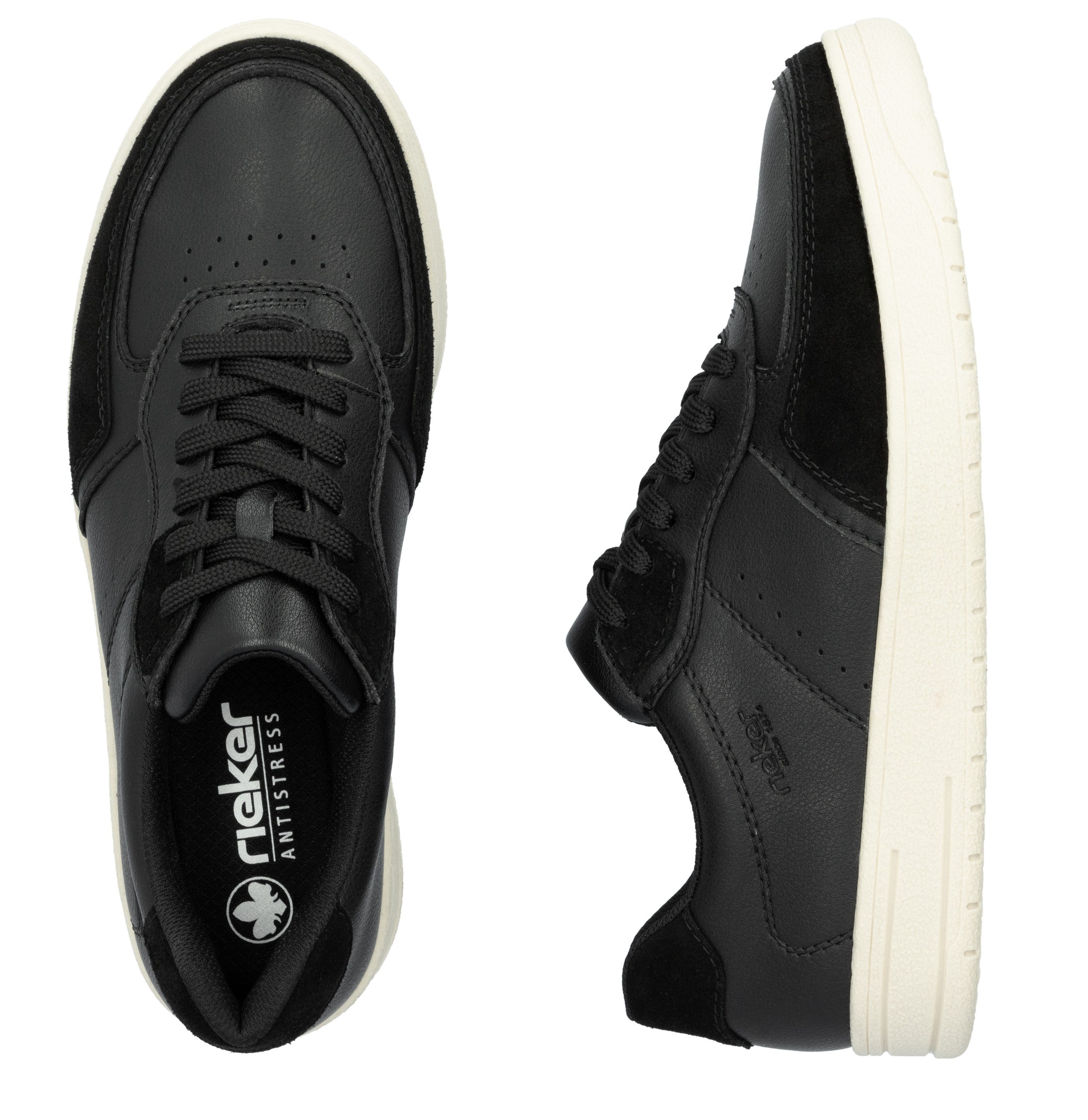 Rieker Sneakers vrijetijdsschoen, lage schoen, veterschoen met memocup-uitrusting