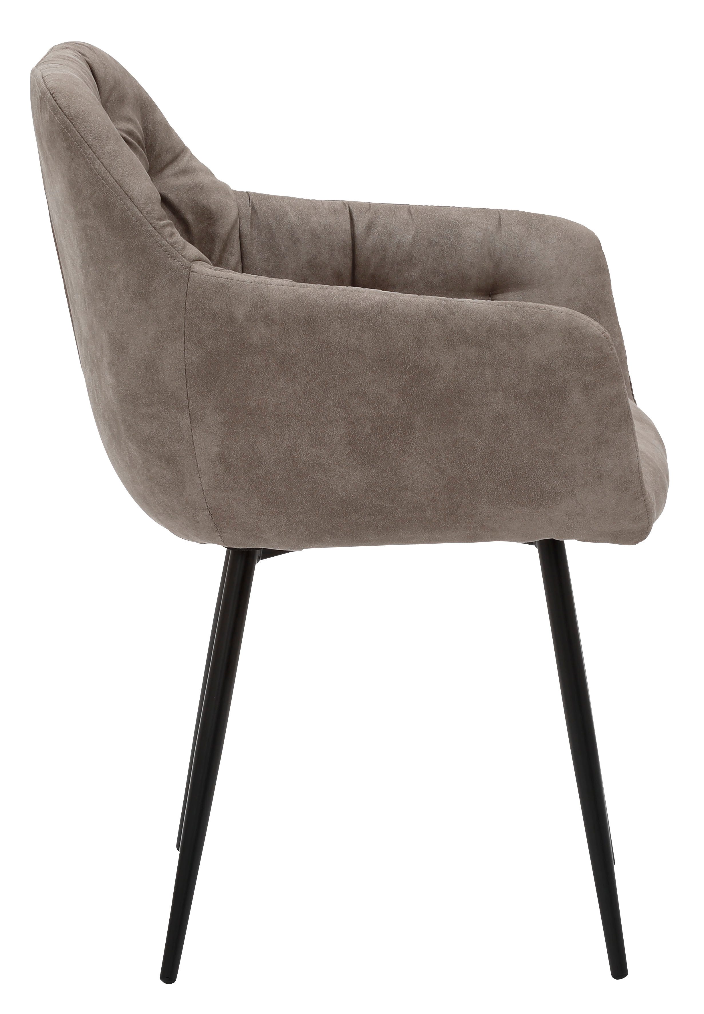 HELA Eetkamerstoel Kira schaalstoel Boho, bestseller Stoel met armleuningen fluweel of microvezel bekleding (set, 2 stuks)