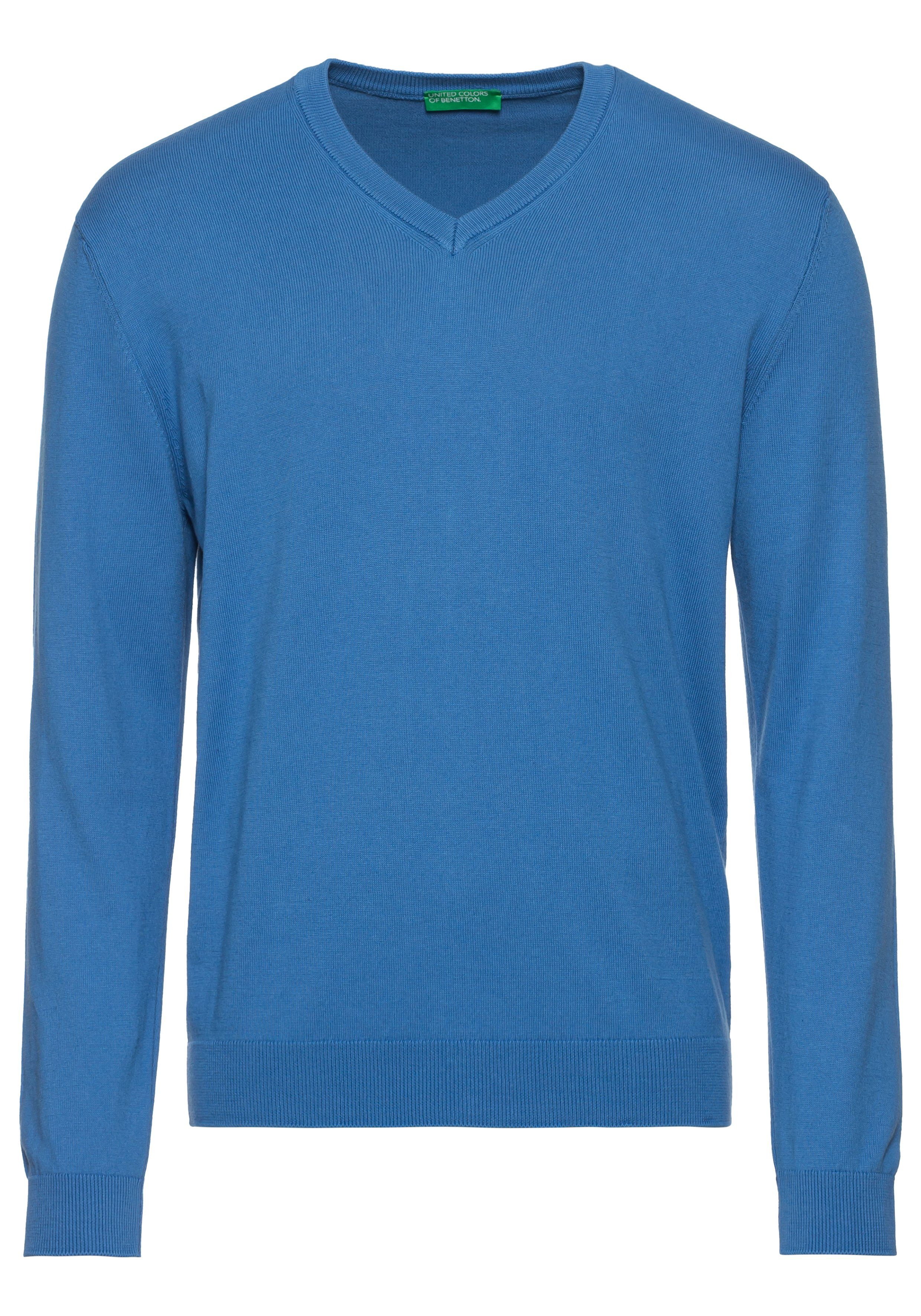 United Colors of Benetton Trui met V-hals met merklabel