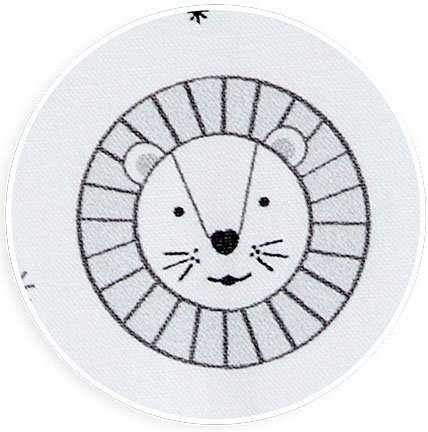 tiSsi® Babynestje Maxi, grijs Lion geschikt voor tissi® extra bed 50x90 cm (2-delig)