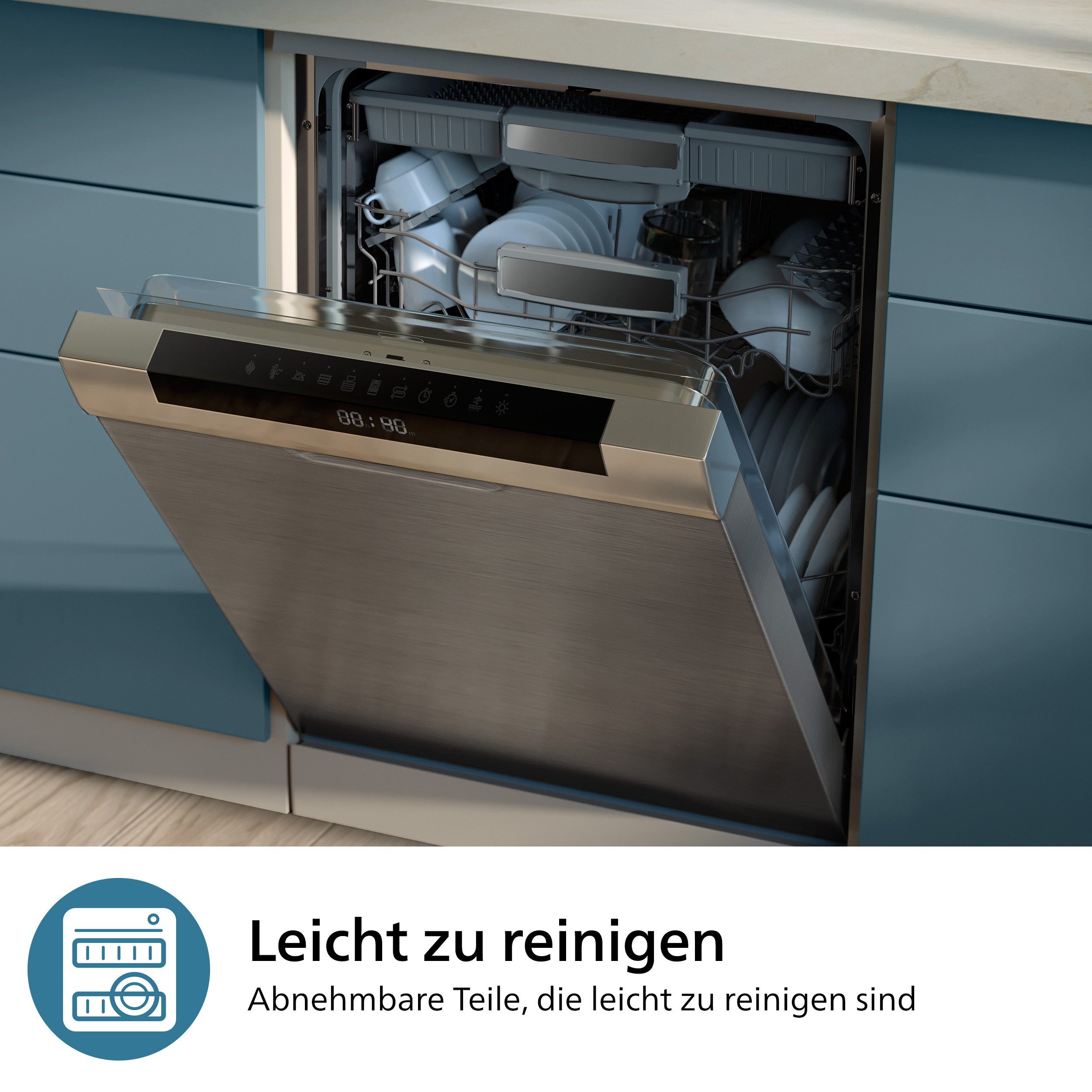 Philips Blender HR2764/00 5000 Series, met ProBlend Plus-technologie 700ml tritan beker, compact ontwerp, roestvrij staal/zwart
