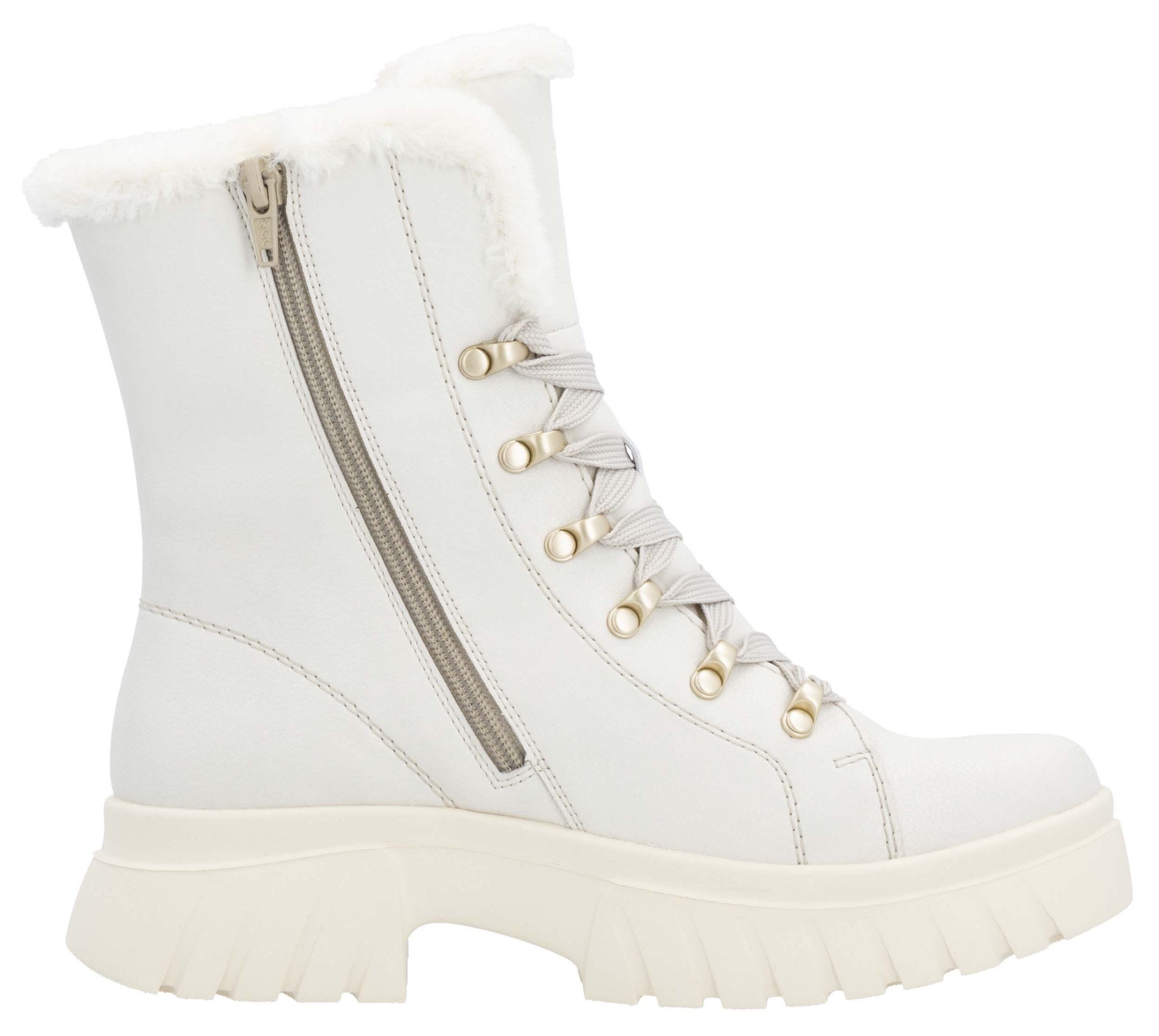 Rieker EVOLUTION Winterlaarzen , veterschoenen, plateaustiefelette, profielzool, binnenrits