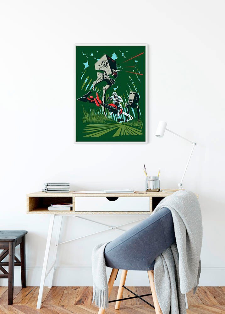 Komar Wanddecoratie Star Wars Classic Vector Endor Wanddecoratie voor de kinderkamer - zonder lijst (1 stuk)