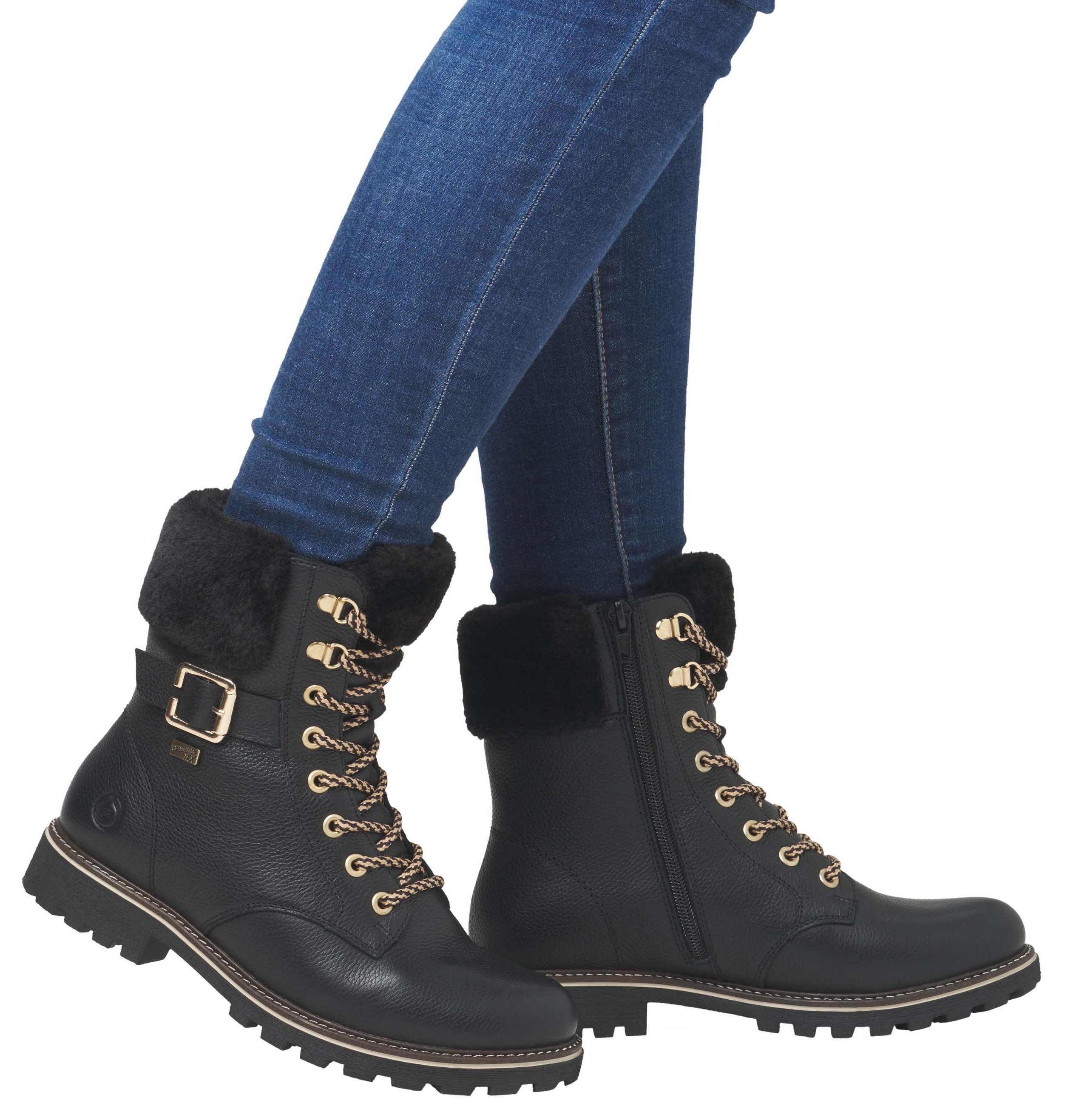 Remonte Winterlaarzen Elisabeth Hurley-Collection , veterschoenen, outdoorschoen, veterschoenen met decoratieve gesp