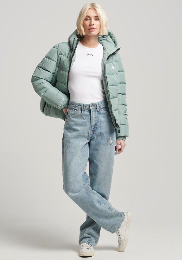 Superdry Gewatteerde jas HOODED SPIRIT SPORTS PUFFER van waterafstotend materiaal