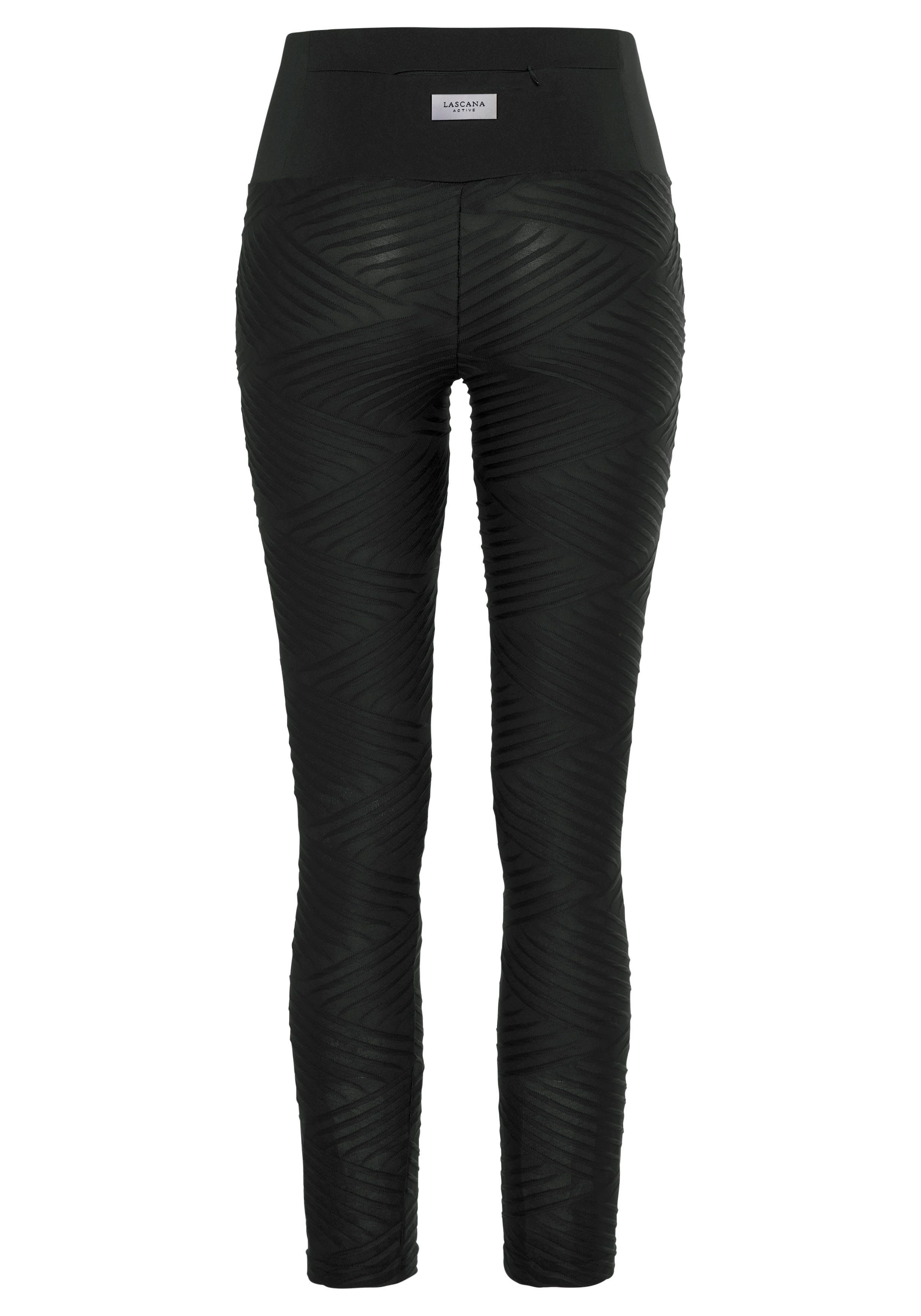 active by Lascana Legging -Sportleggings Sportleggings met 3D-structuur