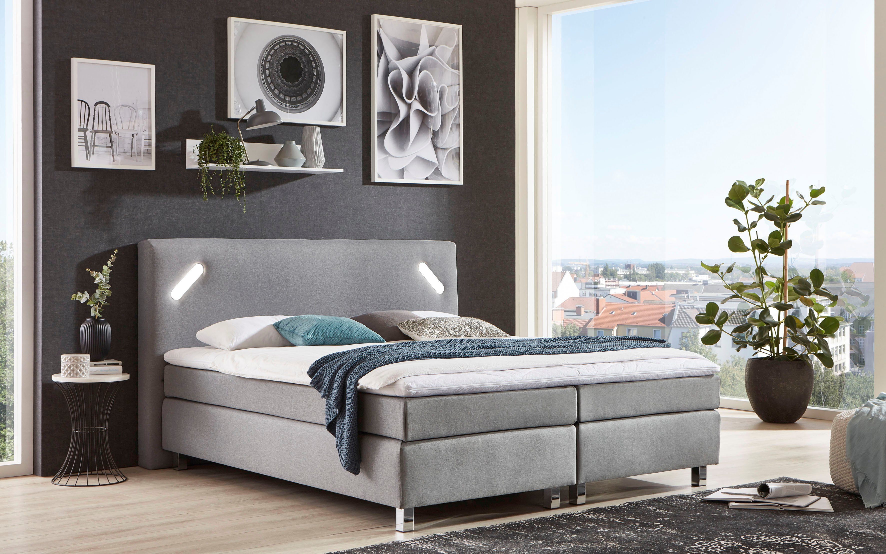 Westfalia Polsterbetten Boxspring met ledverlichting en topmatras