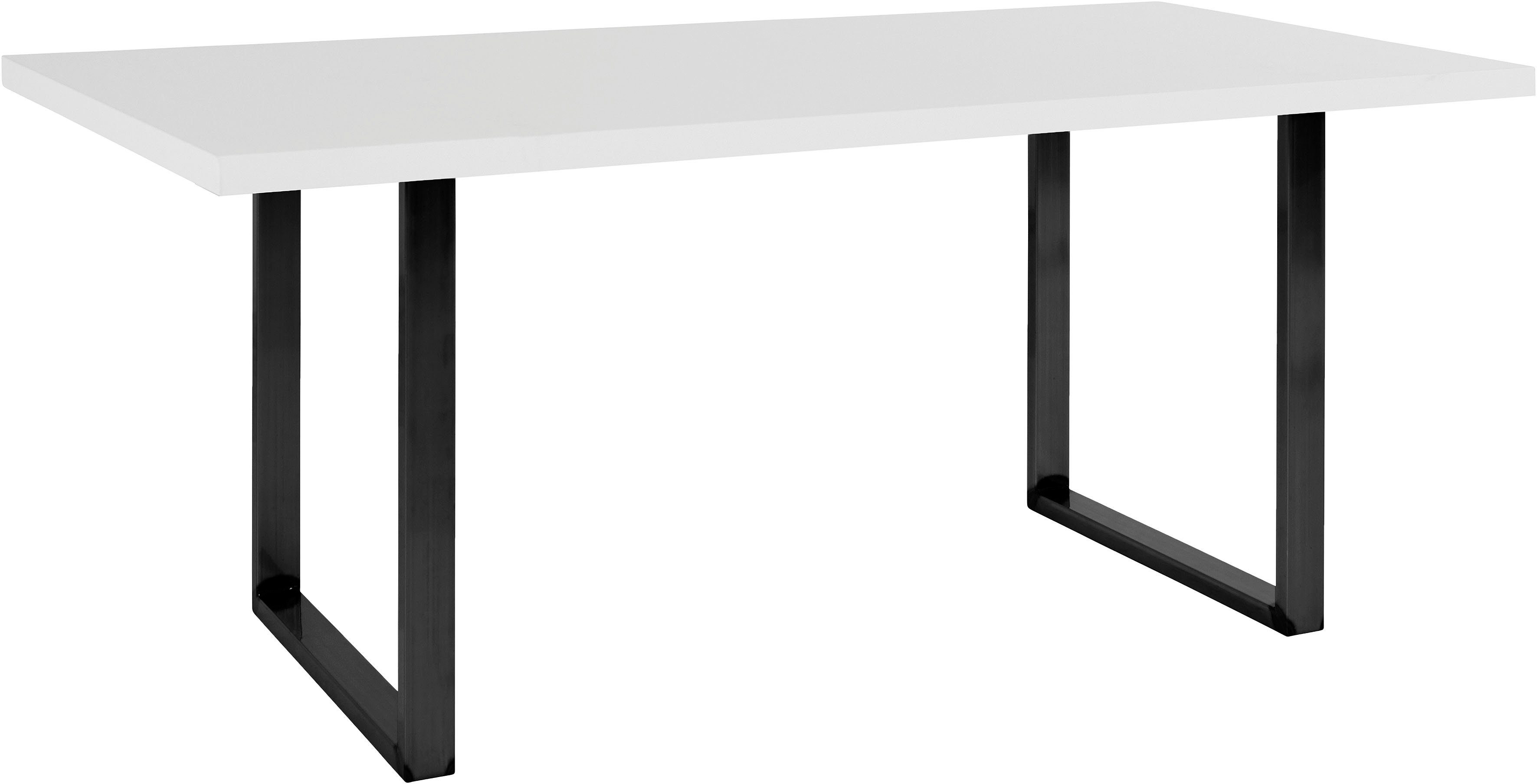 FORTE Eettafel Breedte 160 cm, beugelonderstel in industriële look