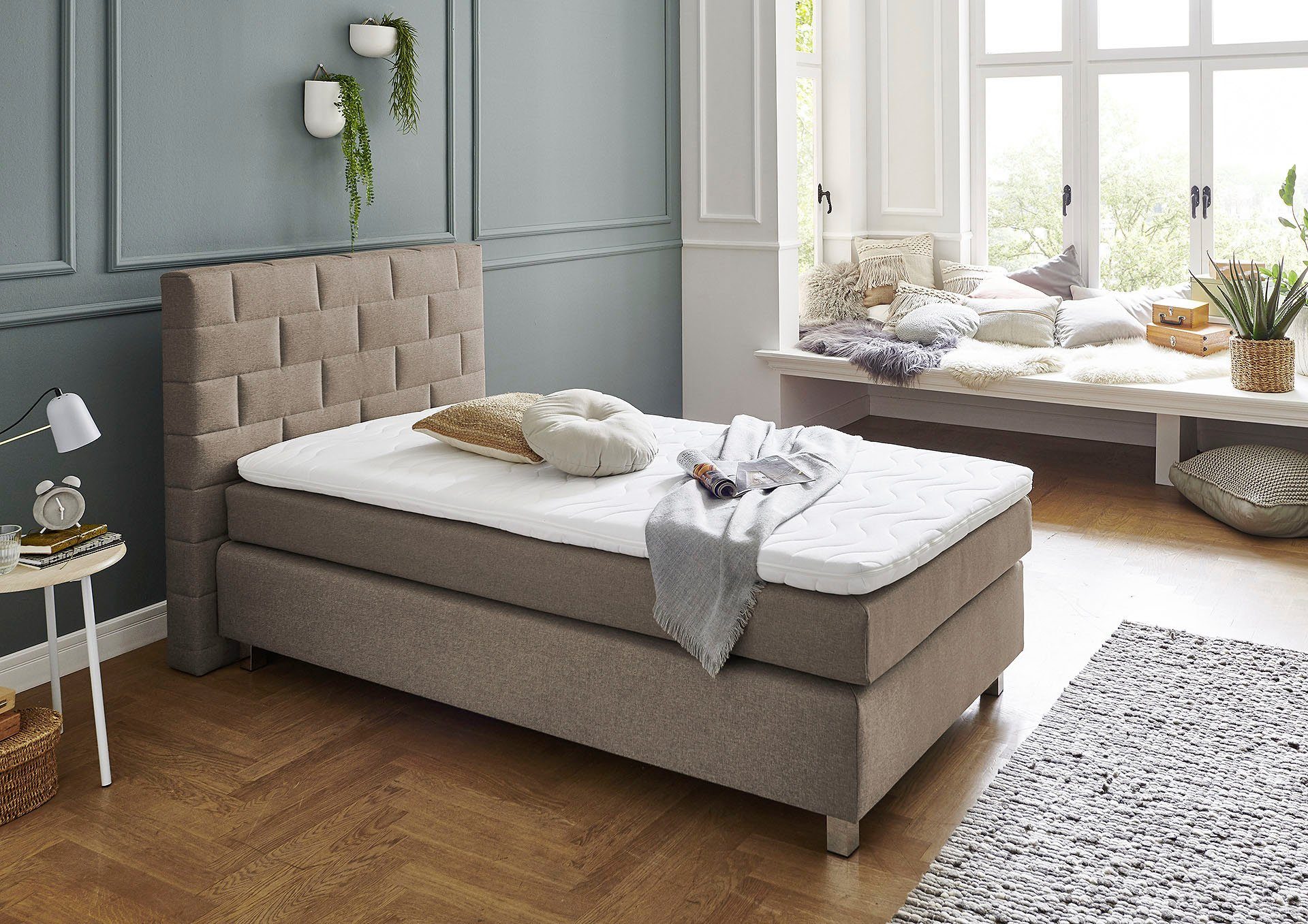 Westfalia Polsterbetten Boxspring met topmatras boxsprings bruin