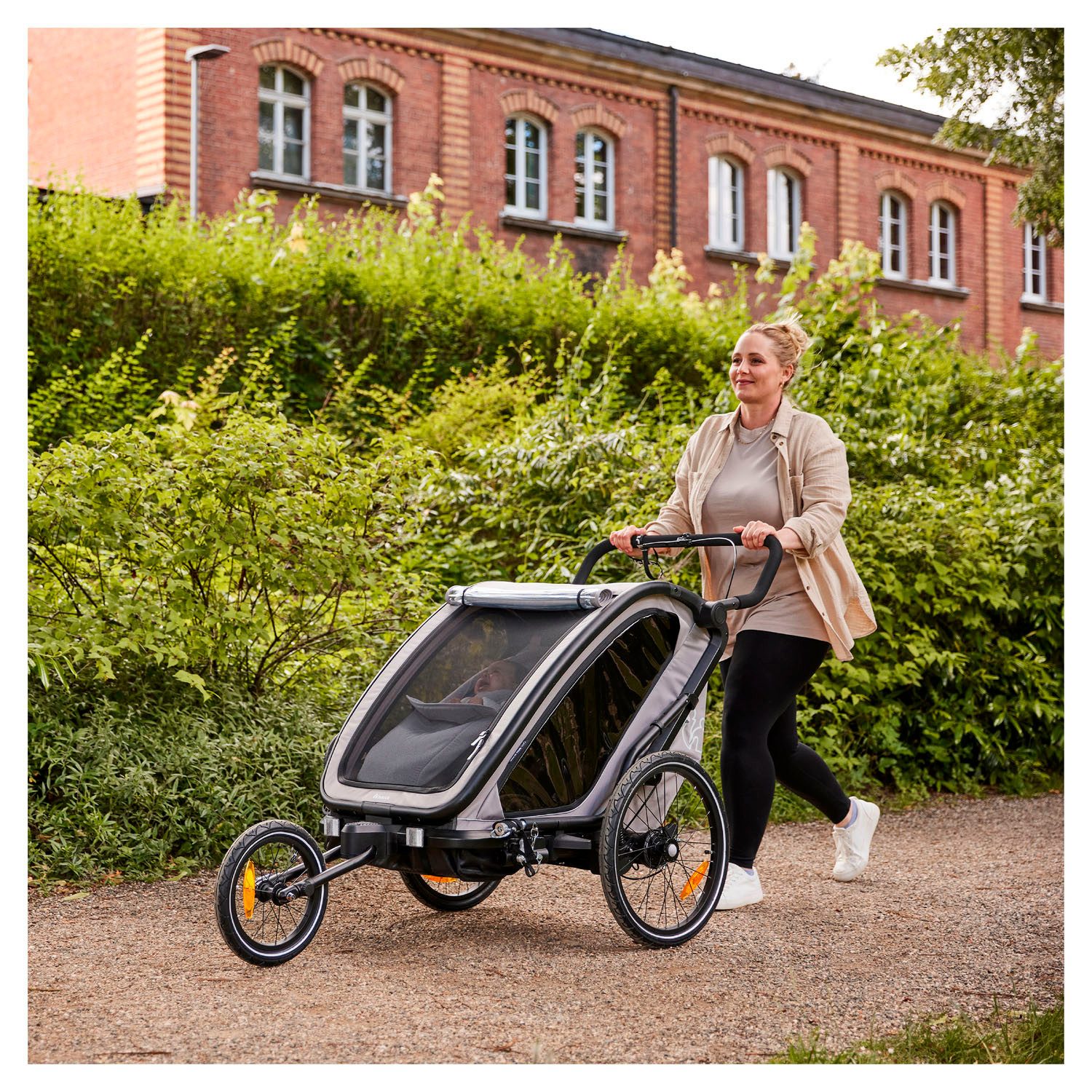 Hauck Kinderen fiets aanhanger Bike N Walk Duo voor 2 kinderen, incl. dissel