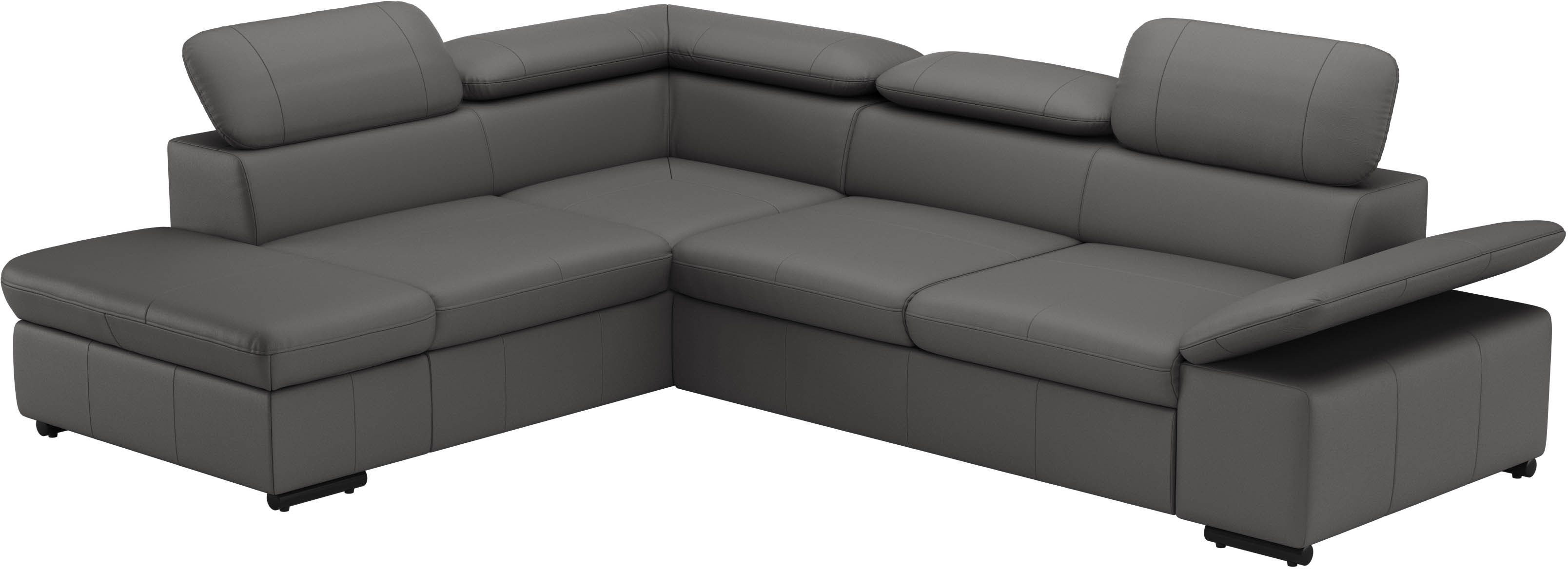 sit&more Hoekbank Alcudia L-vorm met armverstelling, optionele hoofdeindverstelling en bedfunctie
