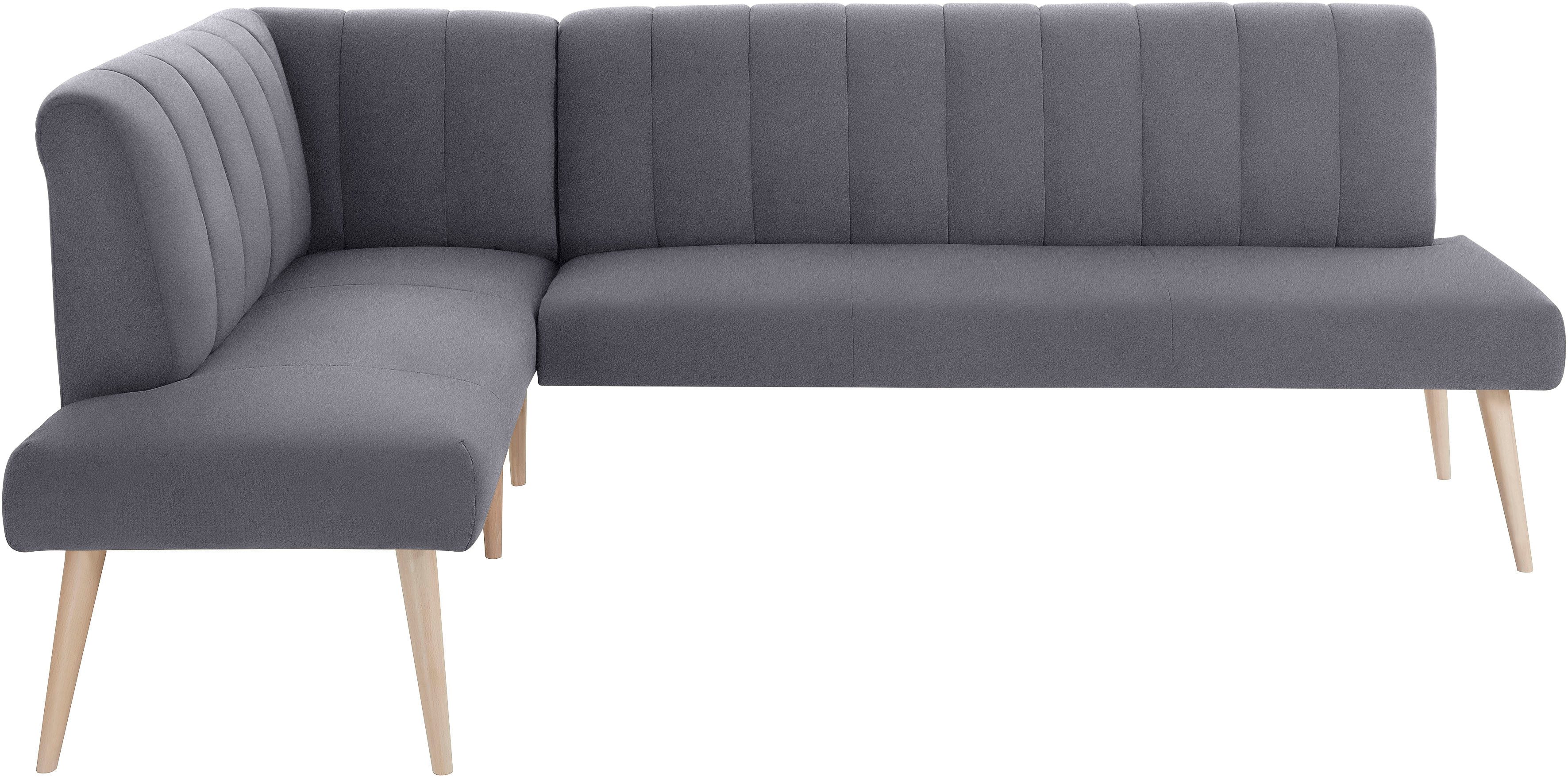 exxpo - sofa fashion Hoekbank Costa, moderne rugstikking, comfortabel en elegant, hoge houten voet