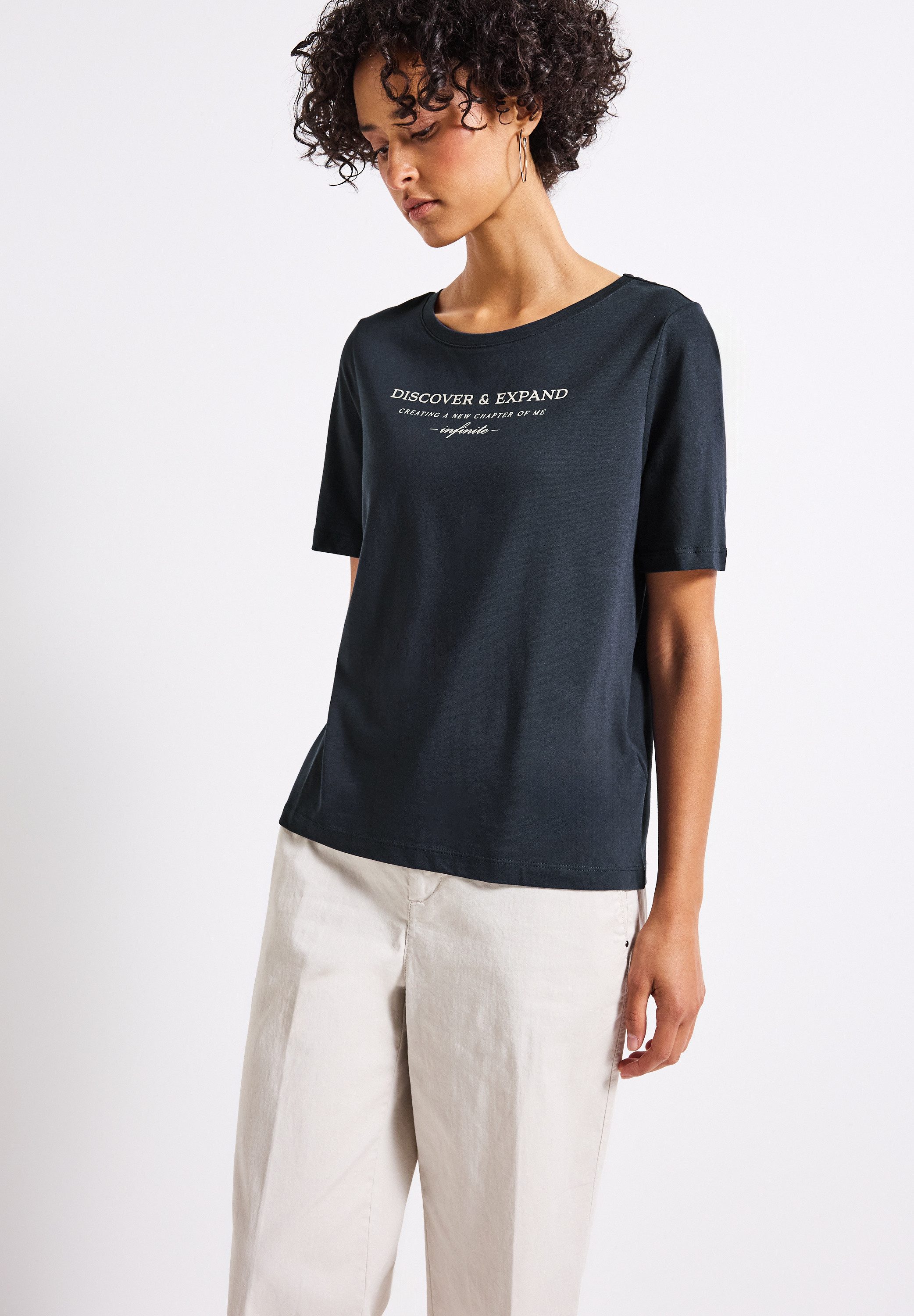STREET ONE T-shirt met belettering