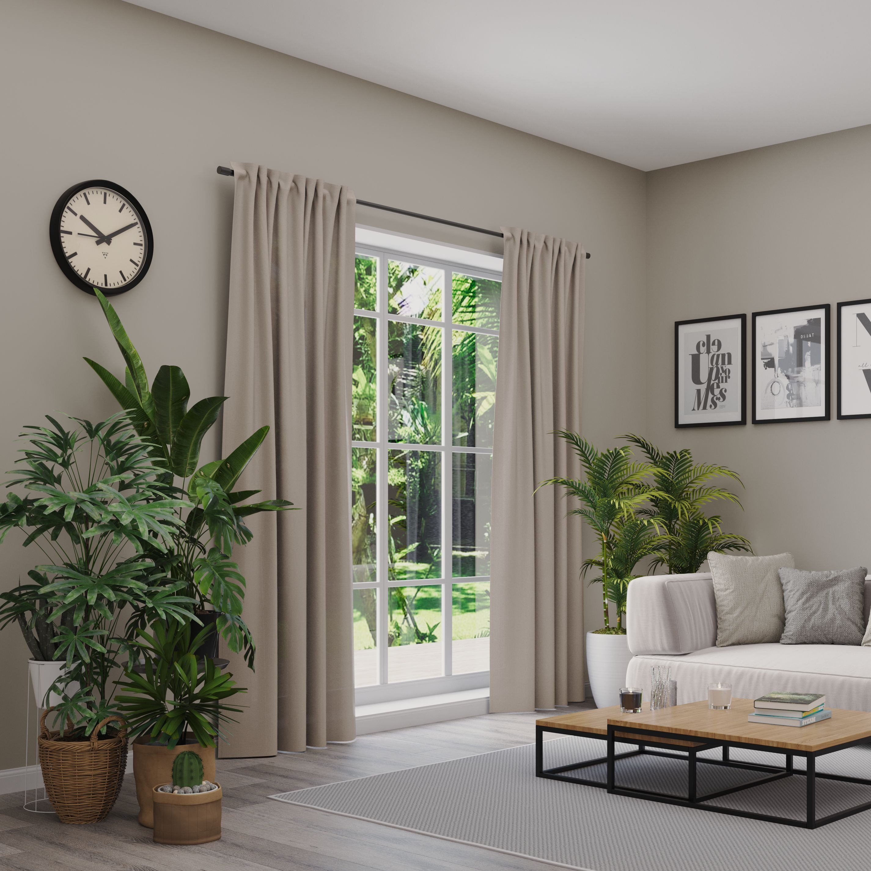 Neutex for you! Gordijn Linessa Sjaal met verborgen lussen, breedte 137 cm, op maat (1 stuk)