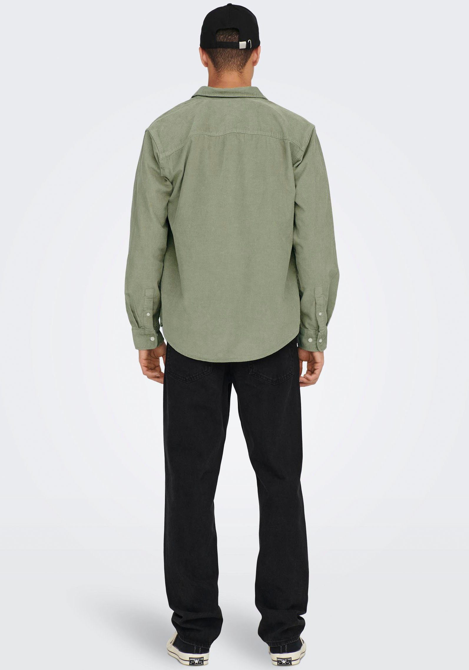 ONLY & SONS Overhemd met lange mouwen OS ONSALP RLX 2PKT WASHD COR