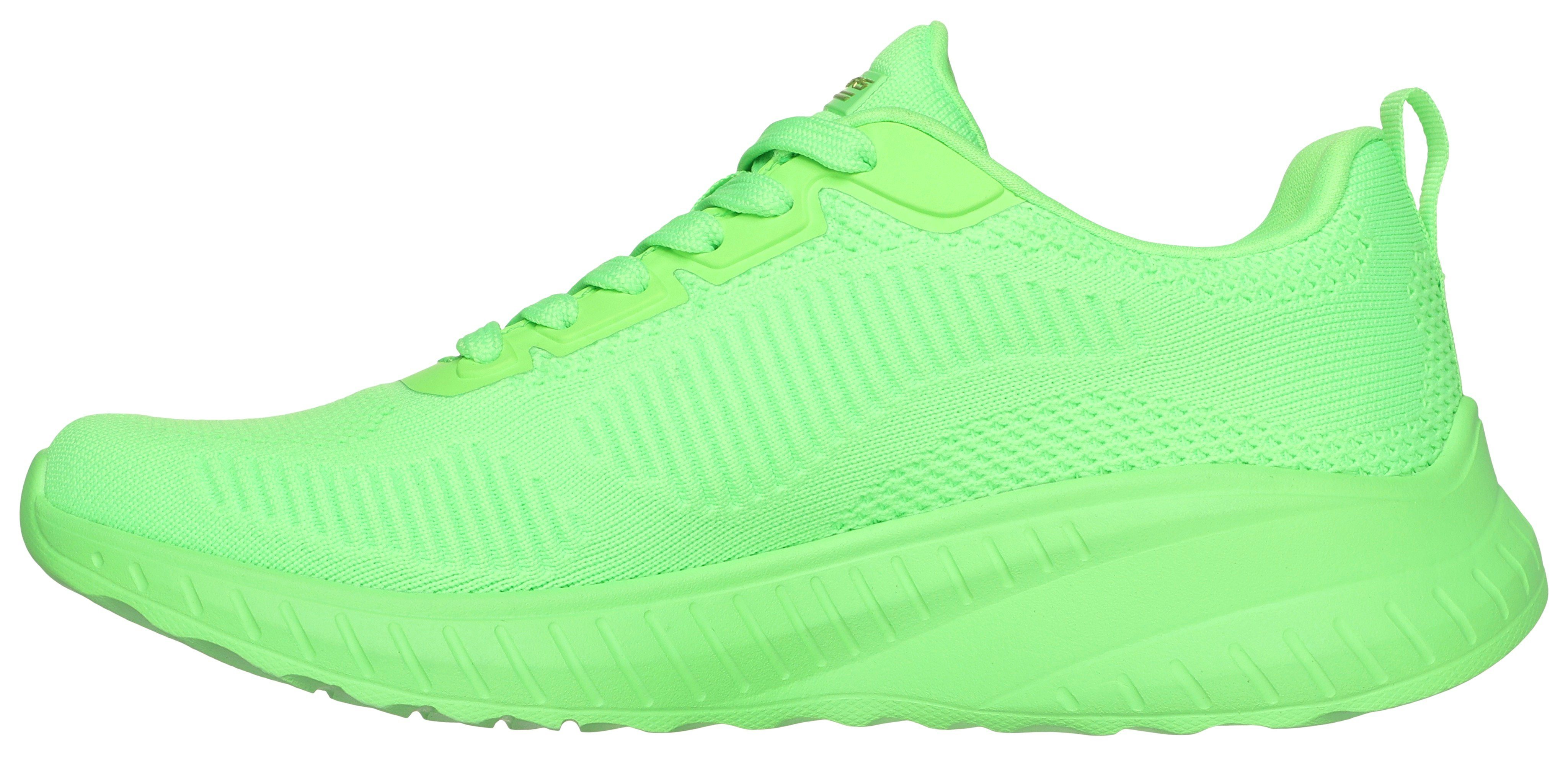 Skechers Sneakers BOBS SQUAD CHAOS-COOL RYTHMS , brei sneakers, veterschoen in vegan uitvoering
