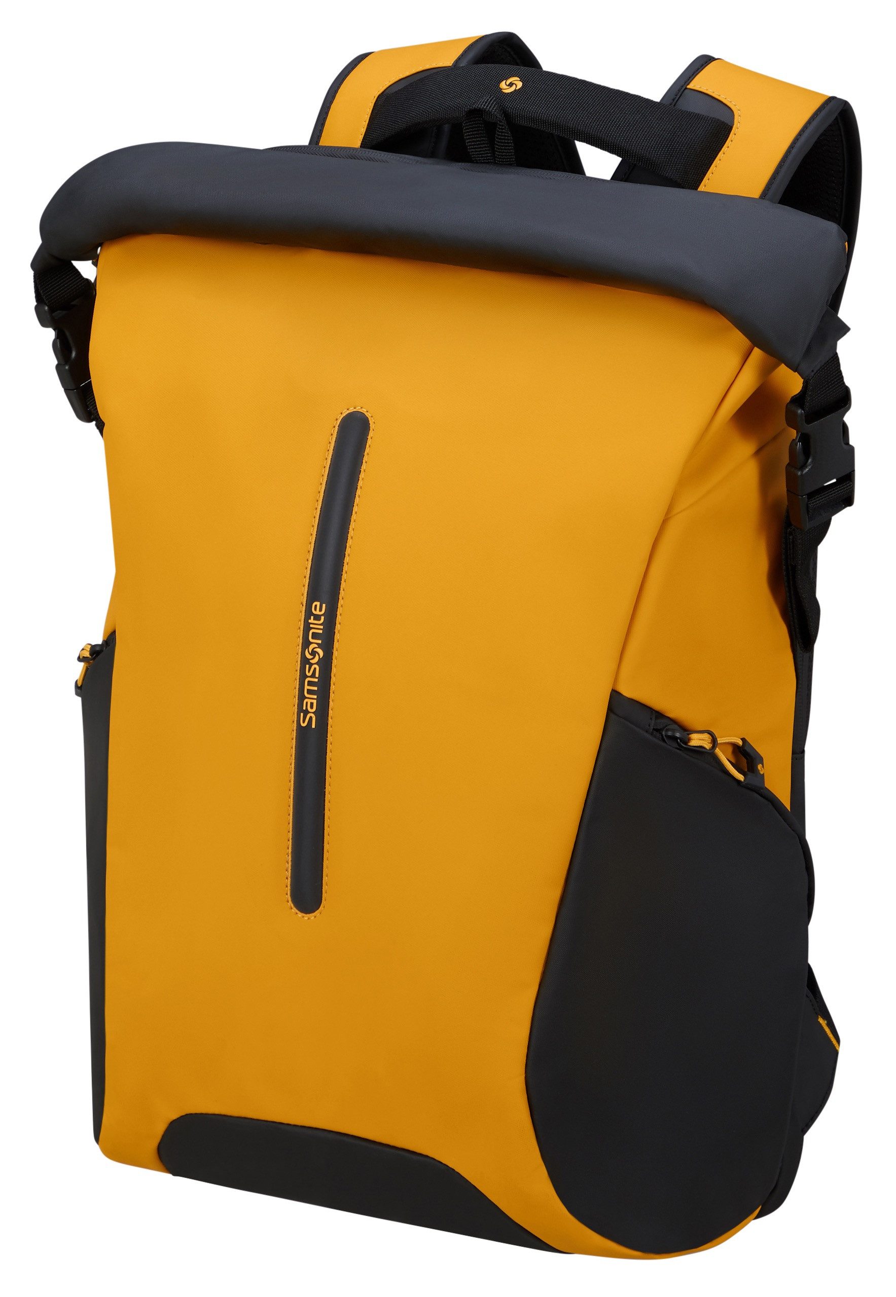 Samsonite Rugzak ECODIVER L Vrijetijdsrugzak laptoprugzak trolley-opsteeksysteem rolltop backpack unisex rugzakken geel