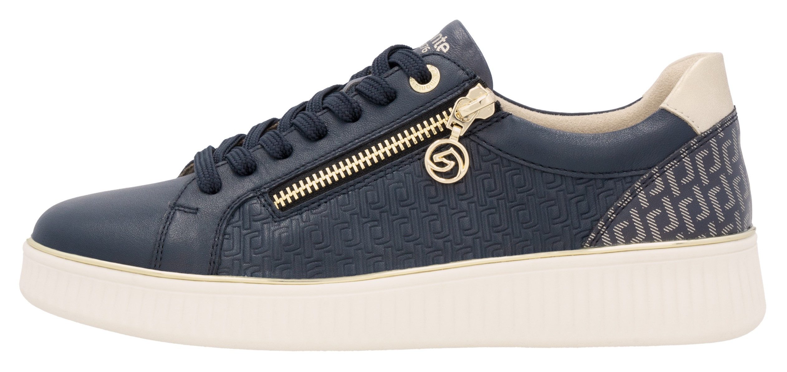 Remonte Plateausneakers , vrijetijdsschoen, lage schoen, veterschoen met zijrits