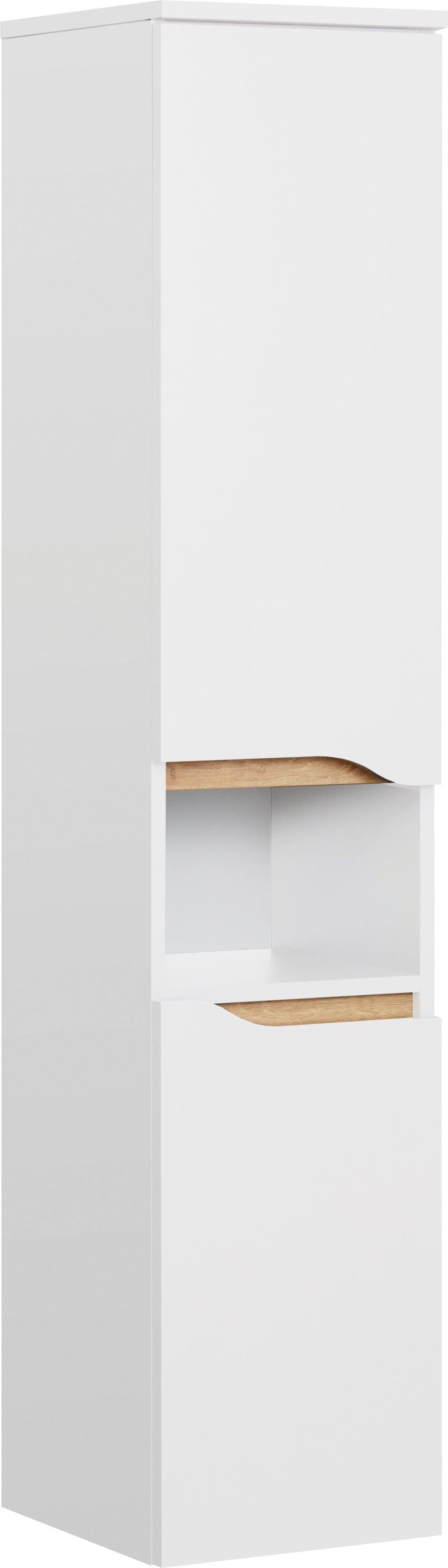 Saphir Badkamerserie Quickset 3-delig, wastafelonderkast met led-spiegelkast Middelgrote kast, incl. deurdemper, 7 deuren, 1 niche, bad-set, greeploos (7-delig)