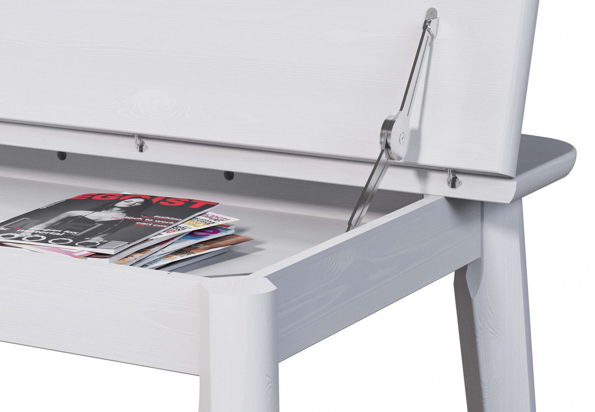 Home affaire Eettafel Palermo, multifunctionele tafel, werktafel, bureau met opbergruimte, opklapbaar blad, home office bureau, massief hout
