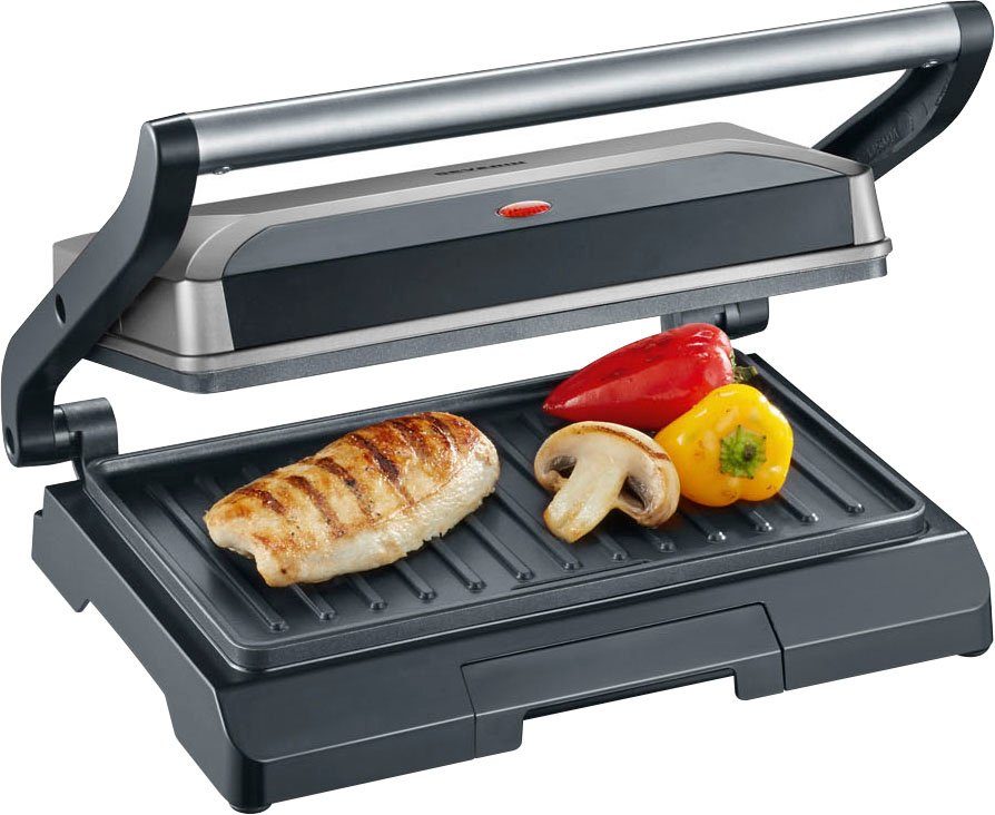 Severin Contactgrill KG 2394 grillplaten met antiaanbaklaag, inclusief vetopvangschaal