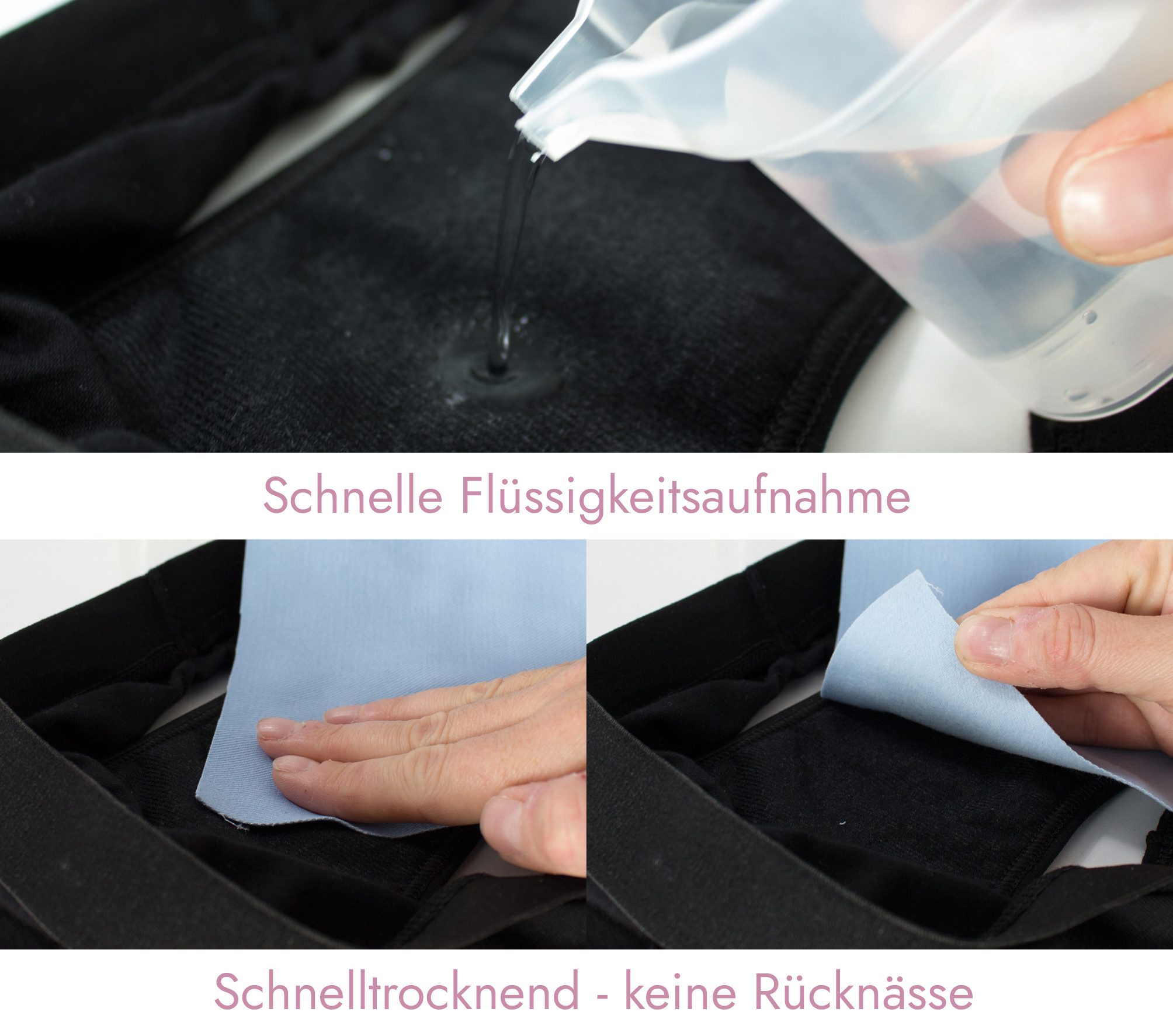 Hydas Incontinentieslip mit integrierter dünner, 5-Lagen-Technologie Saugeinlage, High-Waist