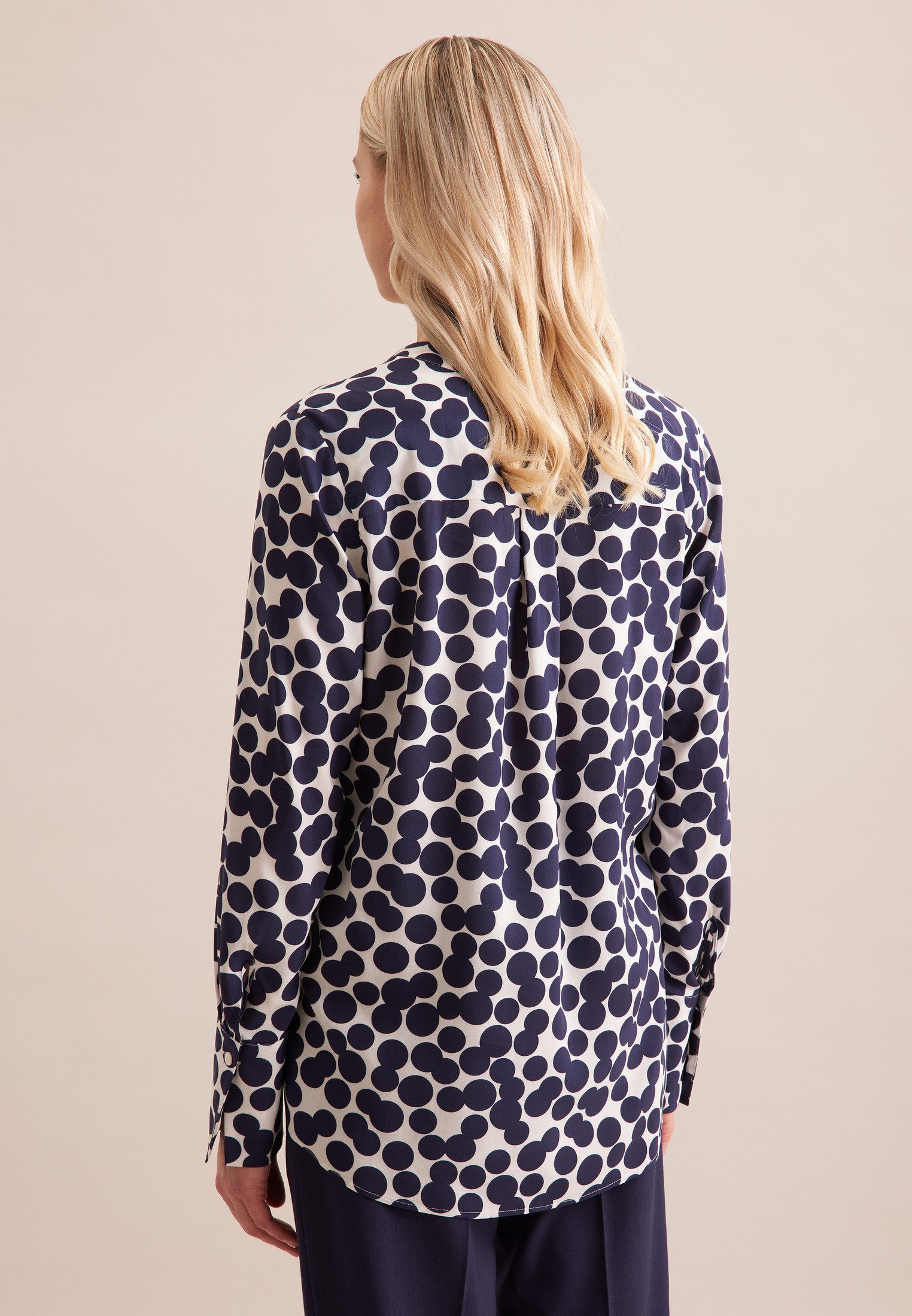 seidensticker Klassieke blouse Zwarte roos Tuniek stippen