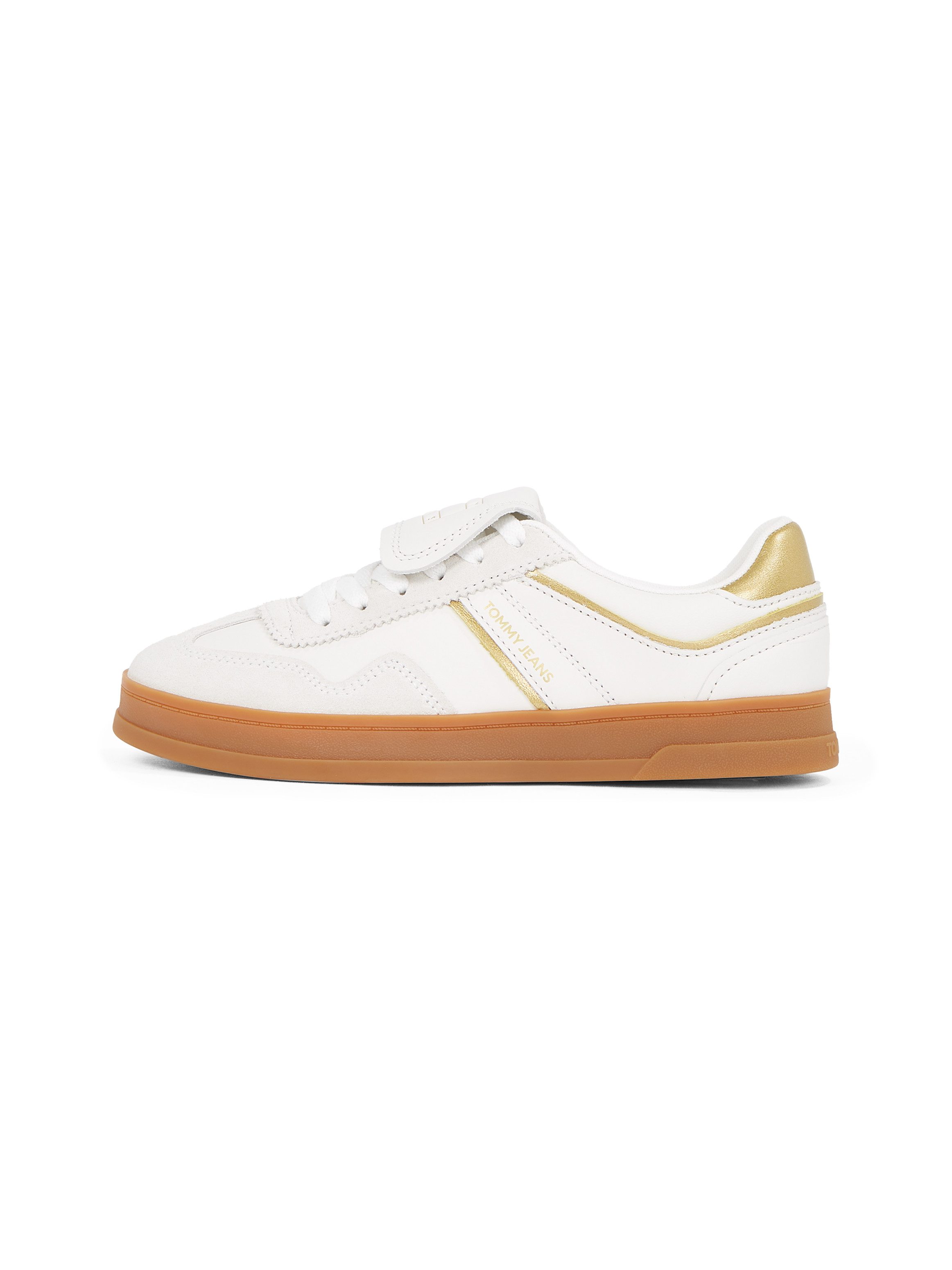 TOMMY JEANS Plateausneakers THE GREENWICH FLAP , vrijetijdsschoen, lage schoen, veterschoen met sierstiksels
