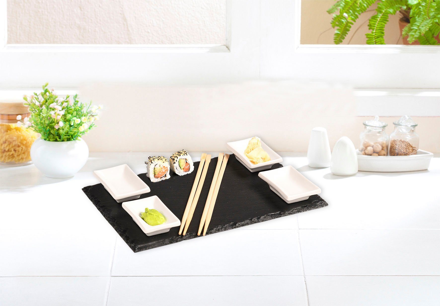 KESPER for kitchen & home Serveerblad (Sushi-set) met toebehoren (set, 8-delig)