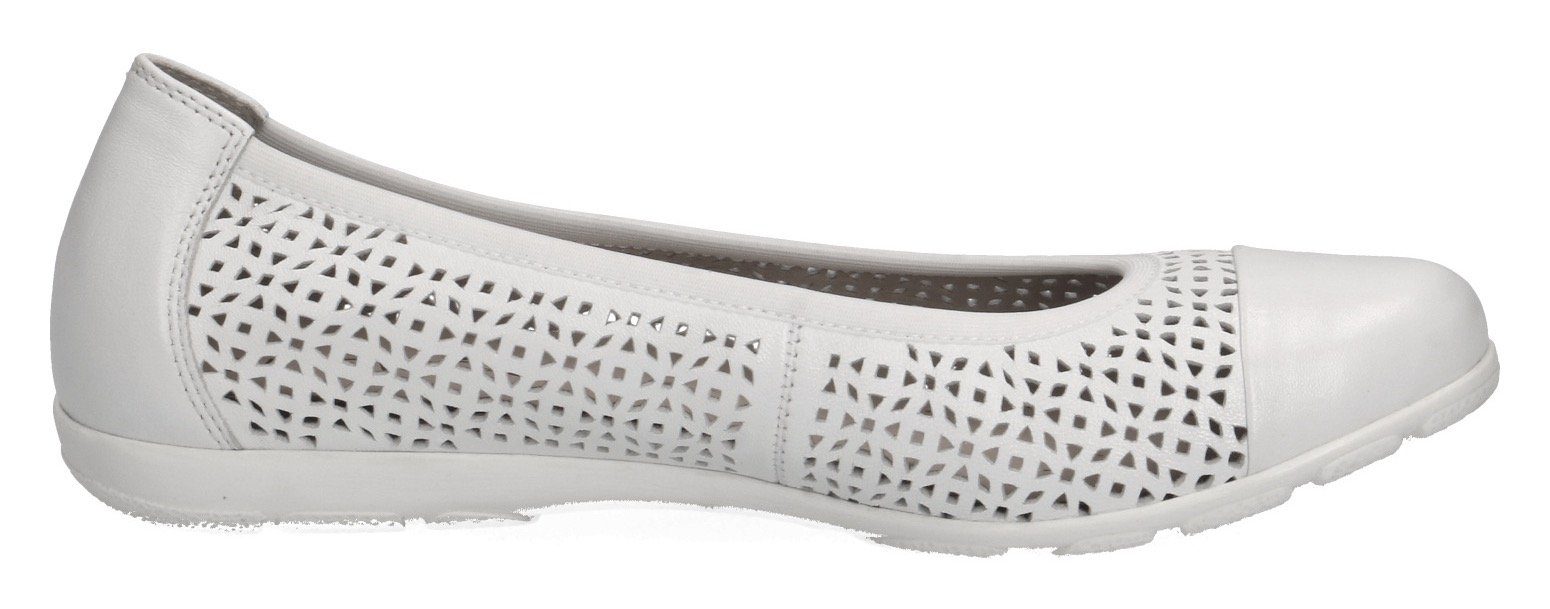 Caprice Ballerina's slipper, comfortabele schoen, instapschoen met perforatie