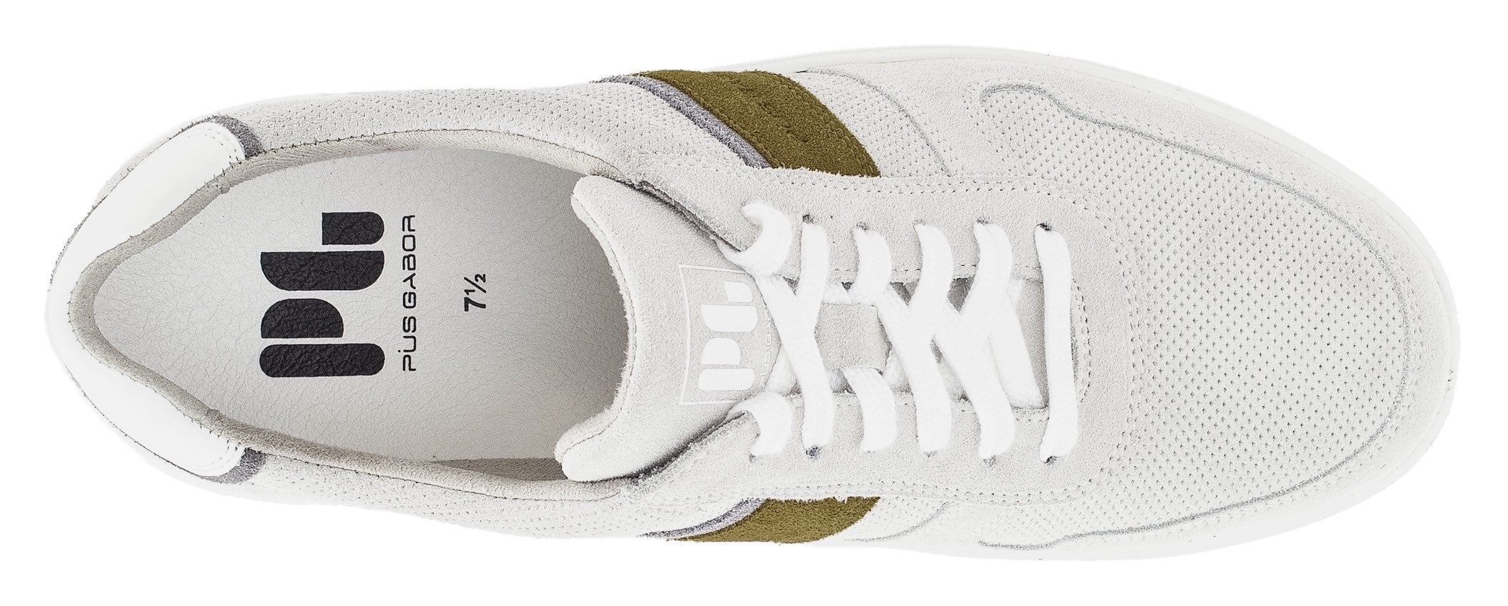 Pius Gabor Sneakers , vrijetijdsschoen, lage schoen, veterschoen met contrastafwerking, breedte g