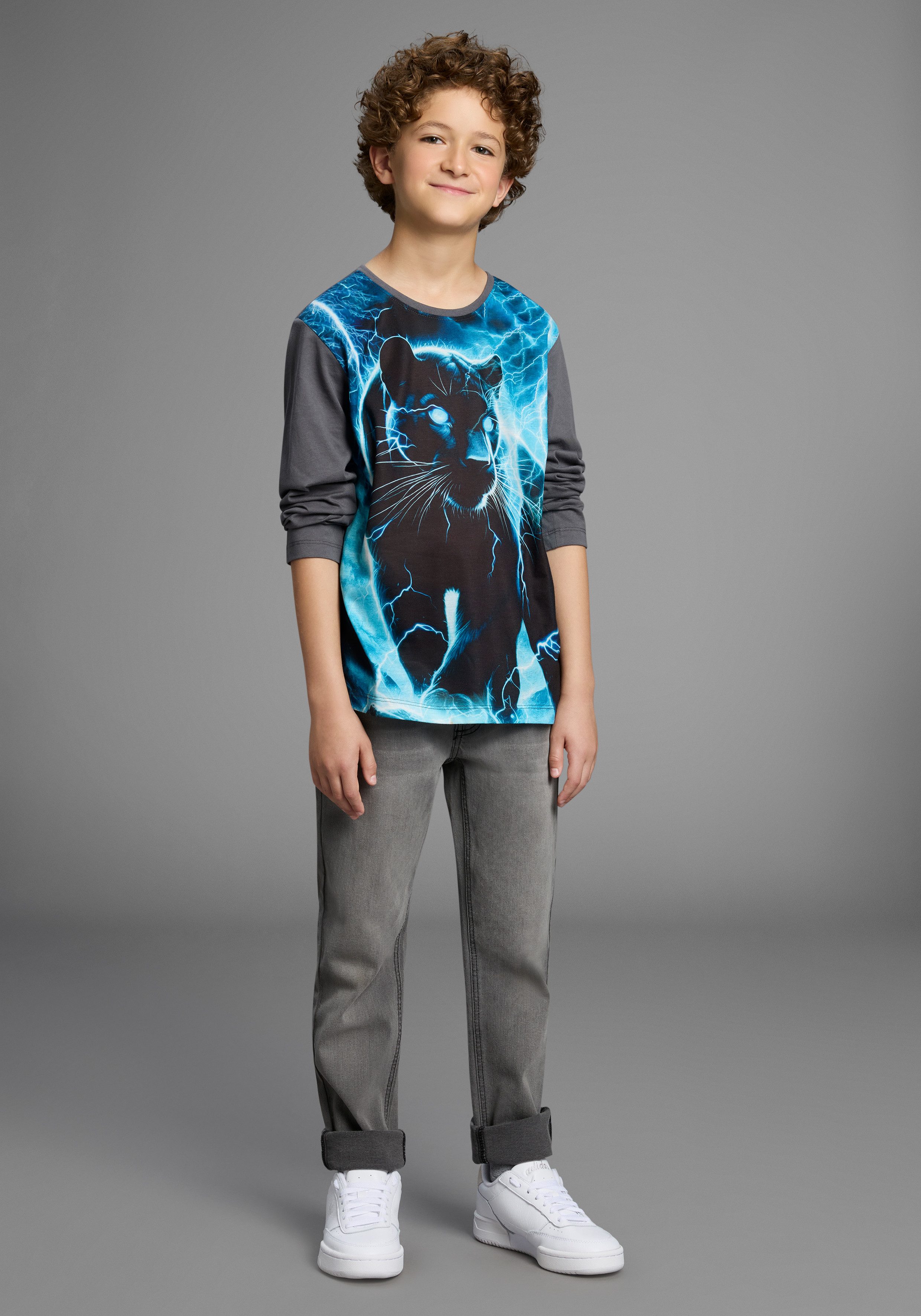 KIDSWORLD Shirt met lange mouwen PANTHER, Fotoprint
