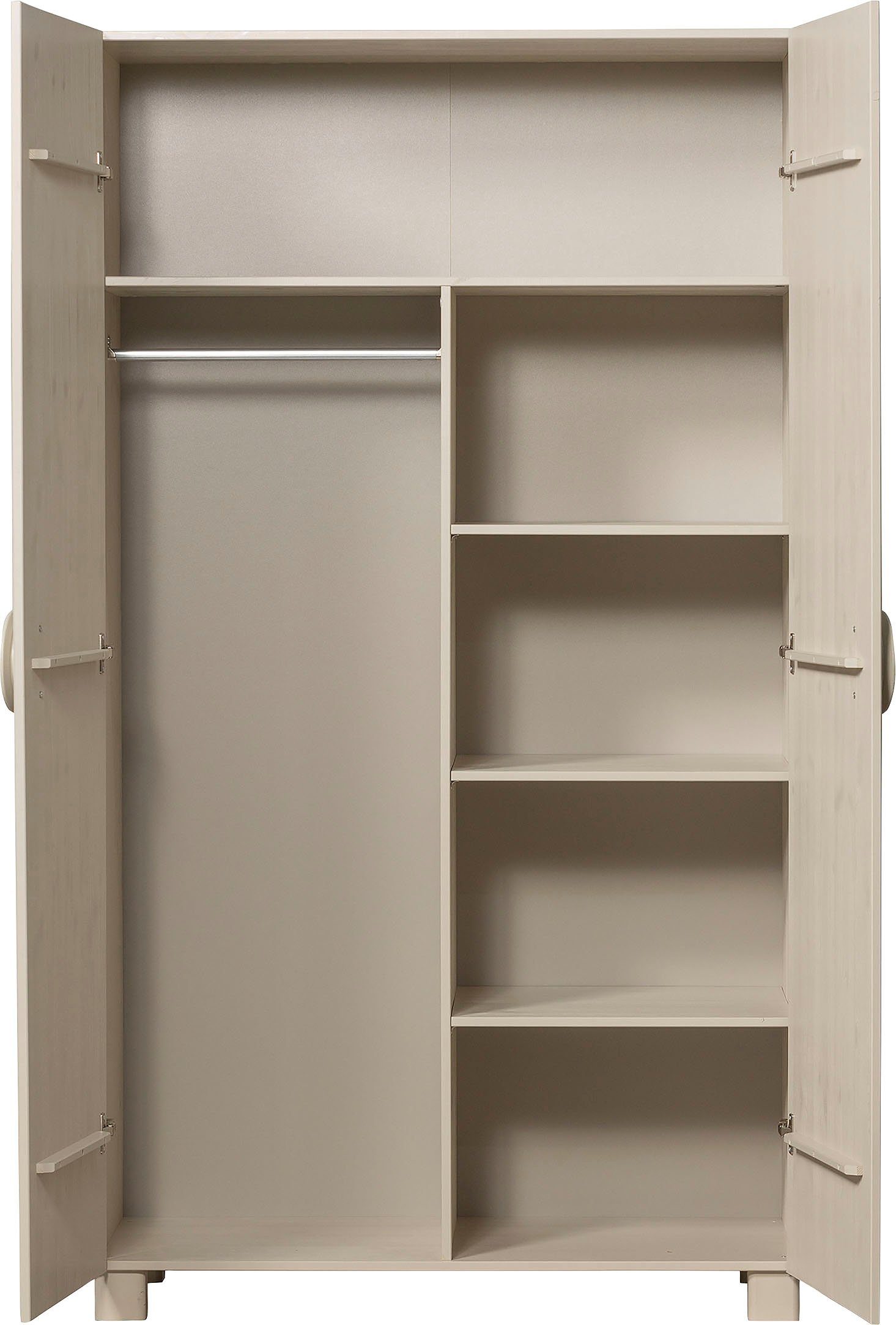 WOOOD Multifunctionele kast Noah Opbergkast, Hal kast met kledingstang, h 200 cm x b 110 cm