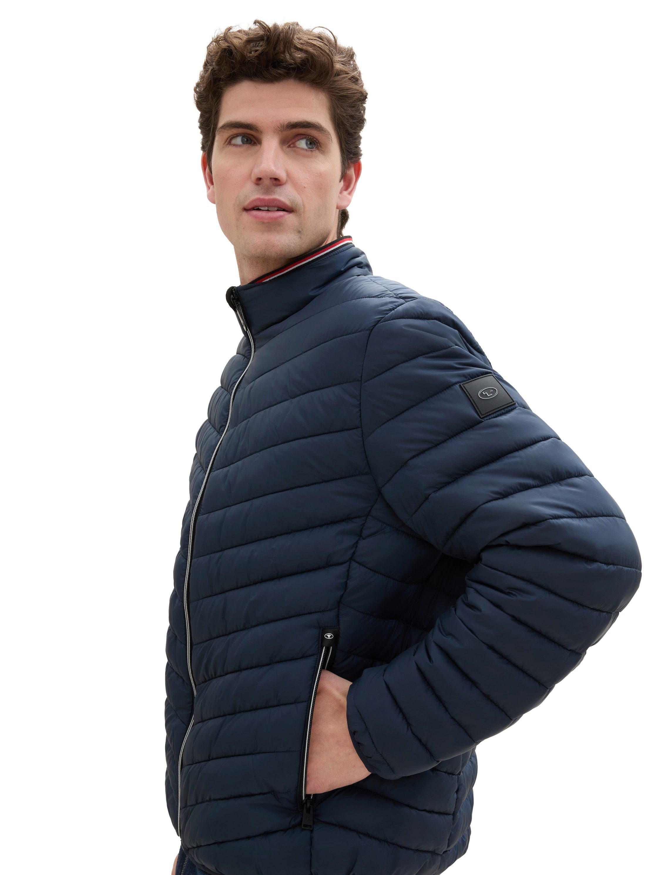 Tom Tailor Gewatteerde jas met een ritssluiting