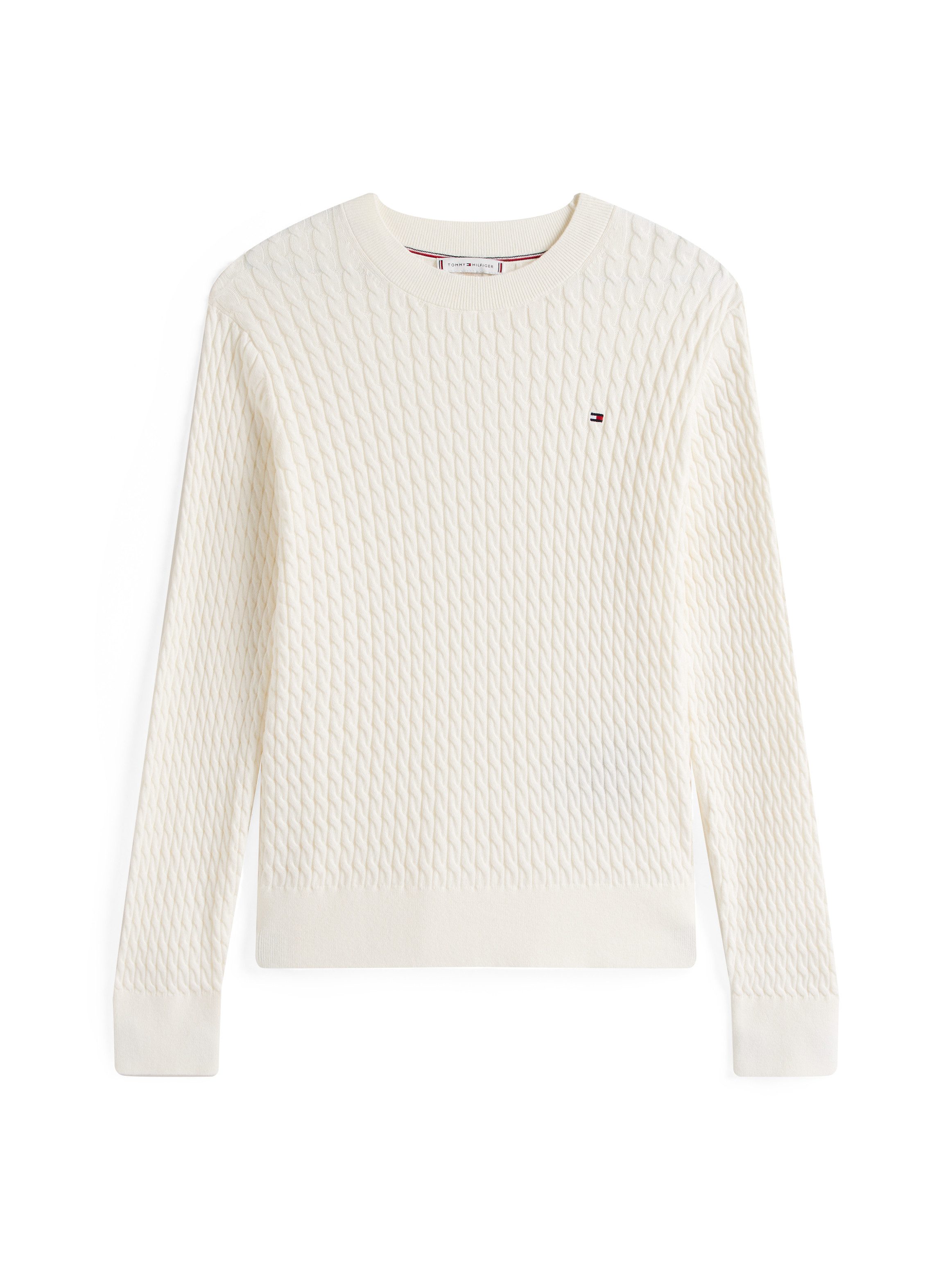 Tommy Hilfiger Trui met ronde hals CO CABLE C-NK LS SWEATER
