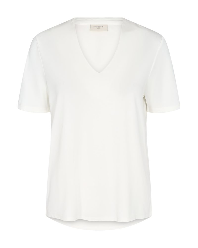 FREEQUENT Blouse met korte mouwen FQYR elastisch, met v-halslijn