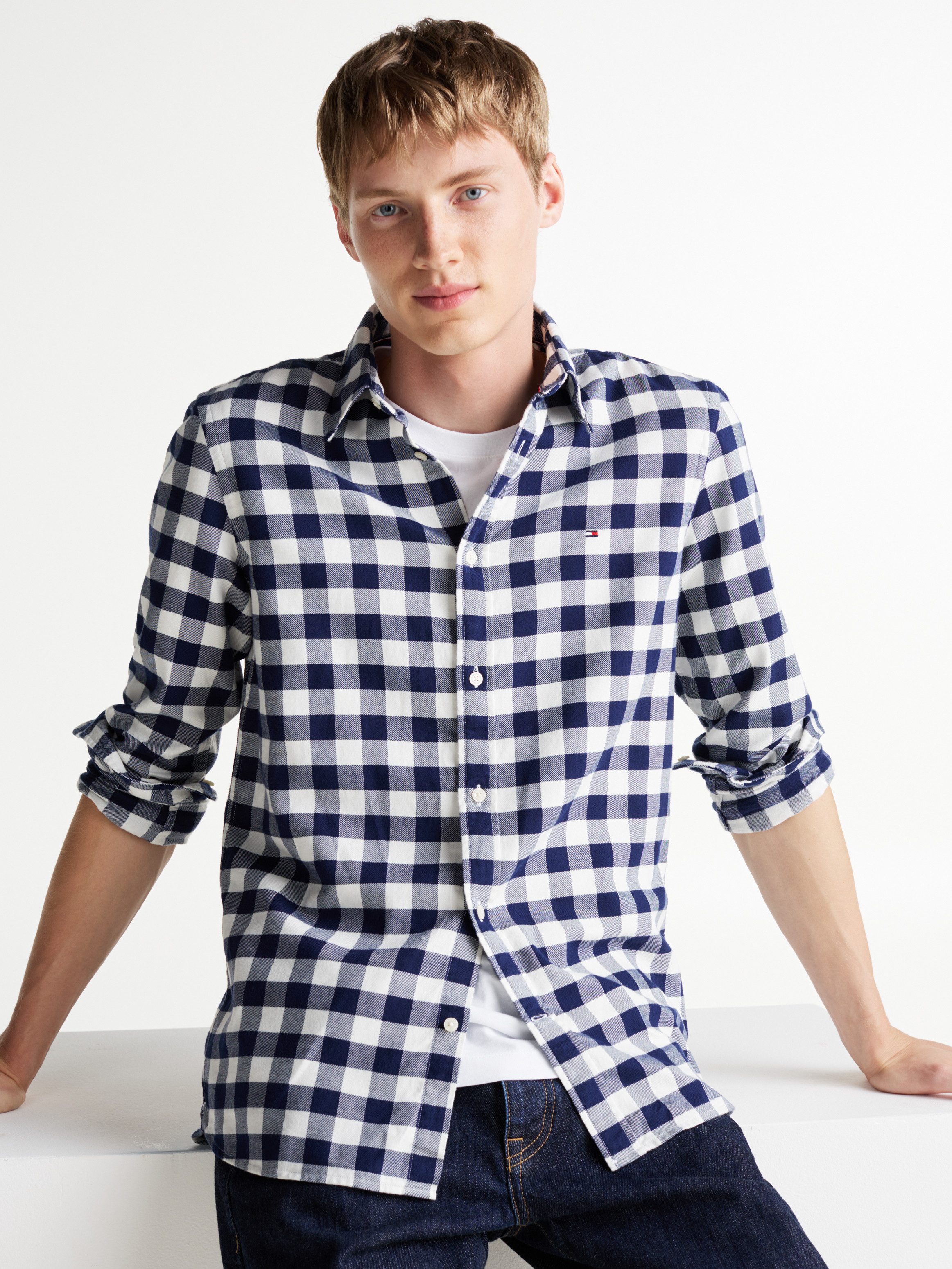 Tommy Hilfiger Overhemd met lange mouwen BRUSHED GINGHAM SF SHIRT