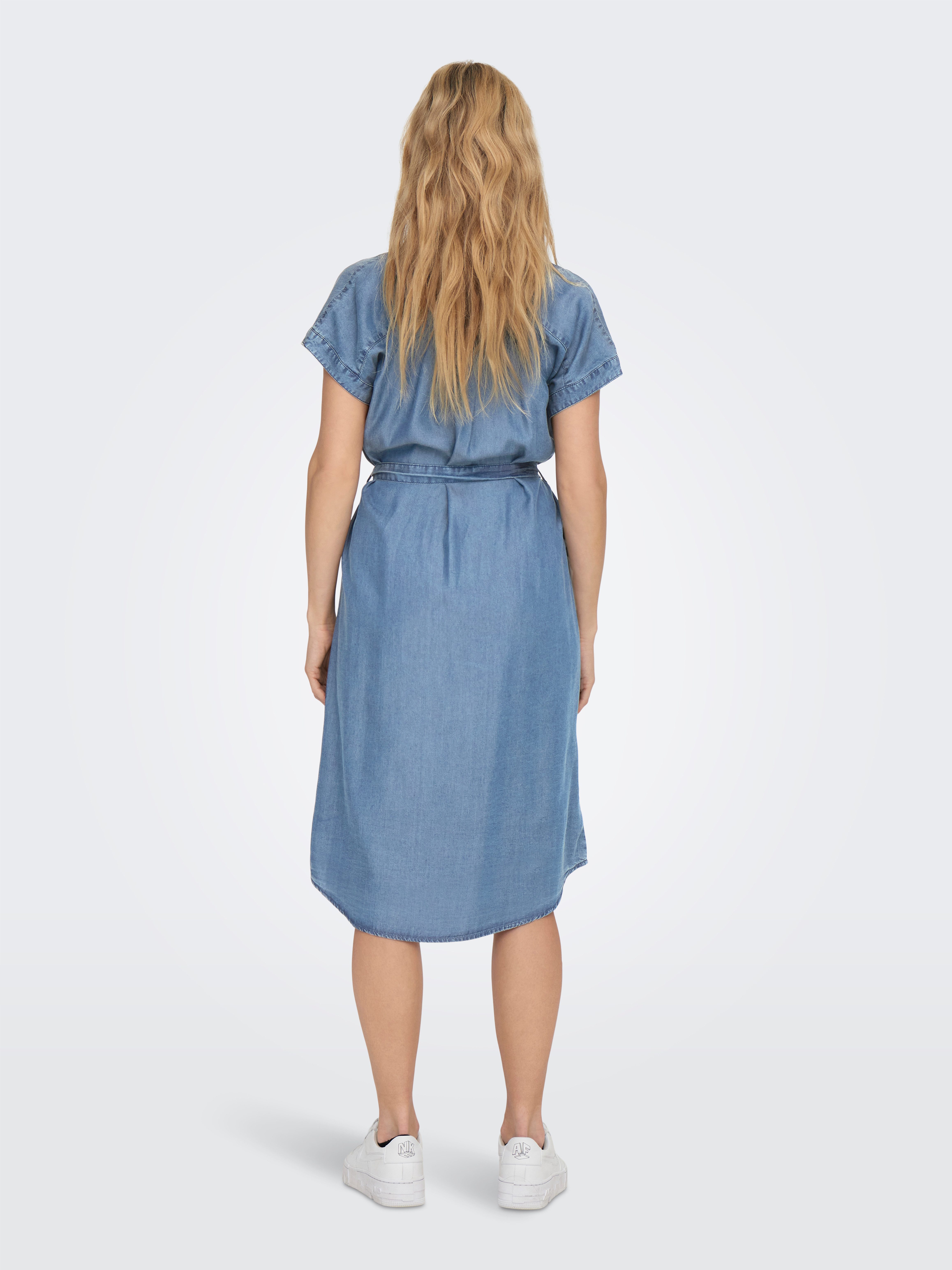 Only Jeans jurk ONLPEMA HANNOVER SS DNM SH DRESS