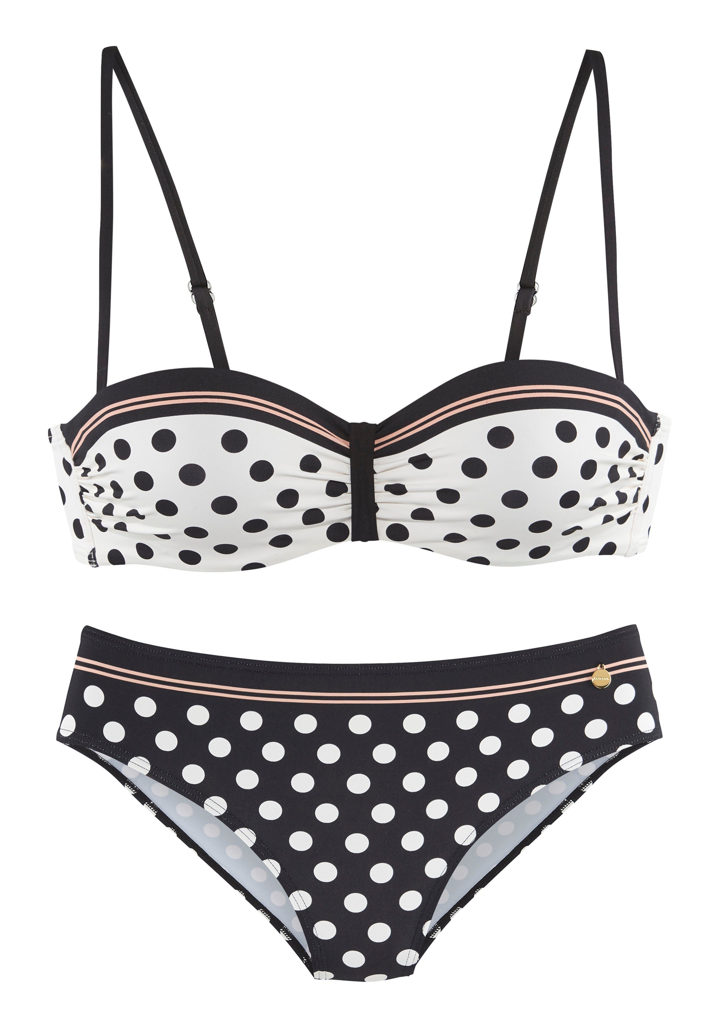 Lascana Beugelbikini met schattige stippen