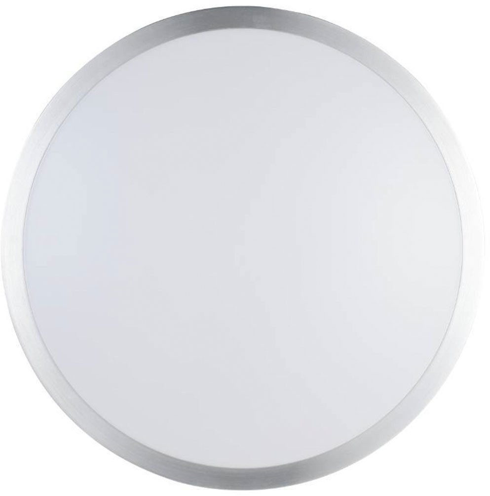 EGLO Led-plafondlamp COMPETA 1 plafondlamp, wit, nikkel-mat, rond, woonkamerlamp Plafondlamp, staal en kunststof, nikkel mat, wit, Ø: 32,5 cm (1 stuk)