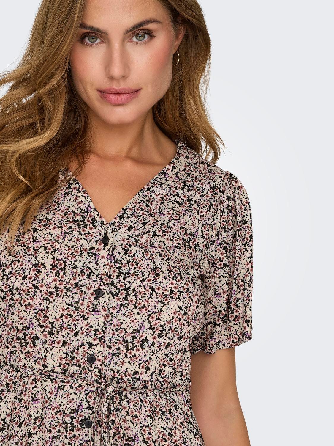 Only Mini-jurk ONLEVIDA S S SHORT DRESS WVN NOOS