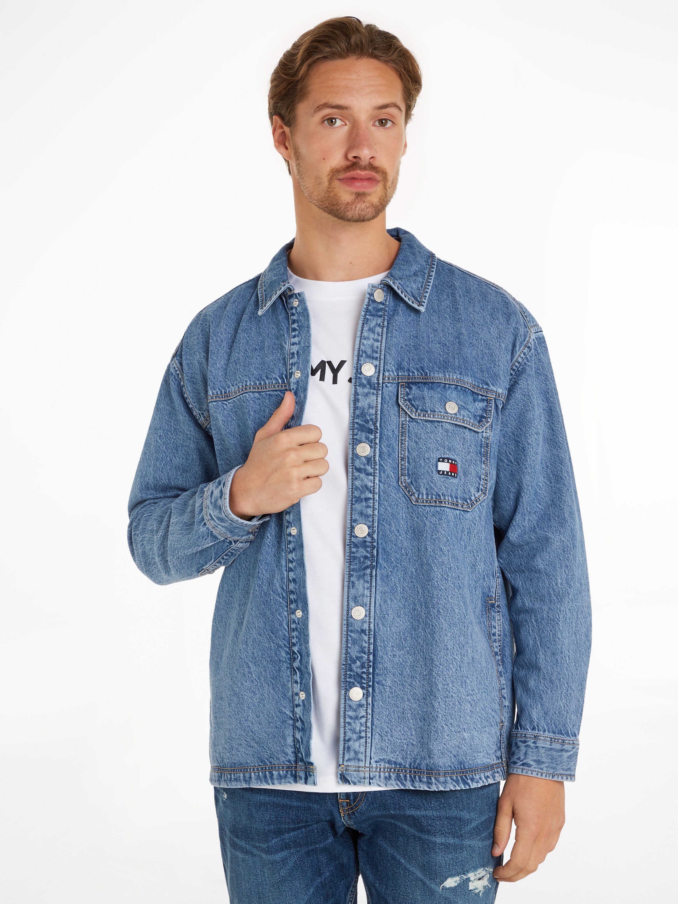 TOMMY JEANS overhemd TJM ESSENTIAL DENIM OVERSHIRT