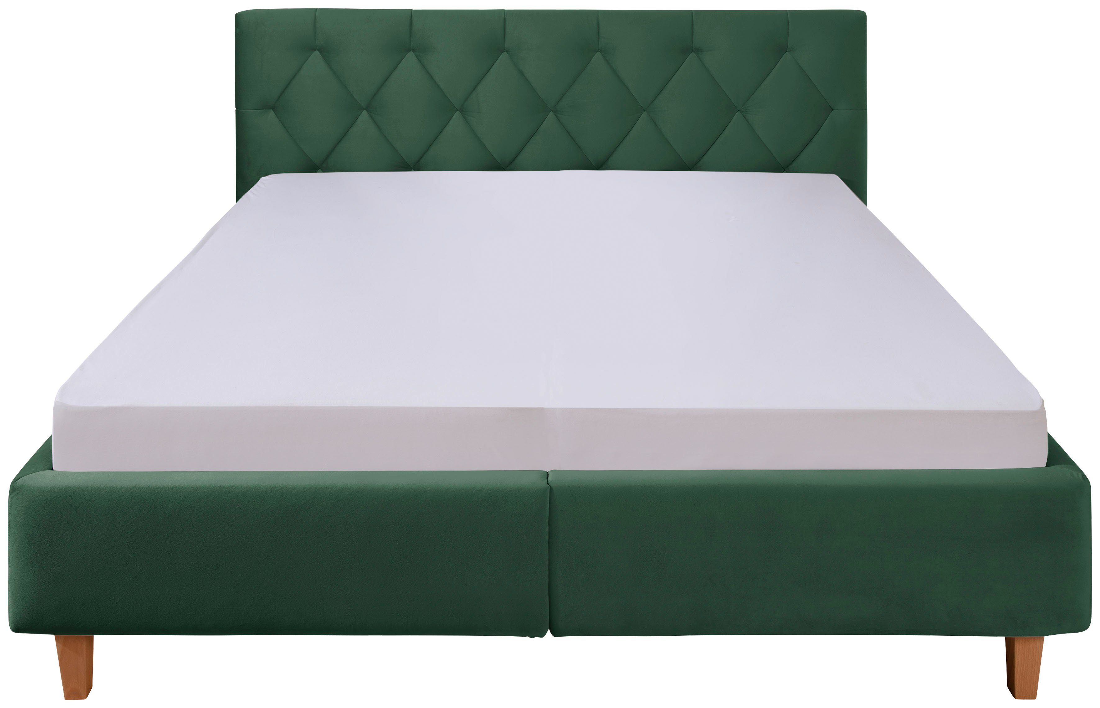 Guido Maria Kretschmer Home&Living Gestoffeerd bed Sunley 100 Kruisstiksel, hoofdbordhoogte 102 cm, zonder of met matras/lattenbodem
