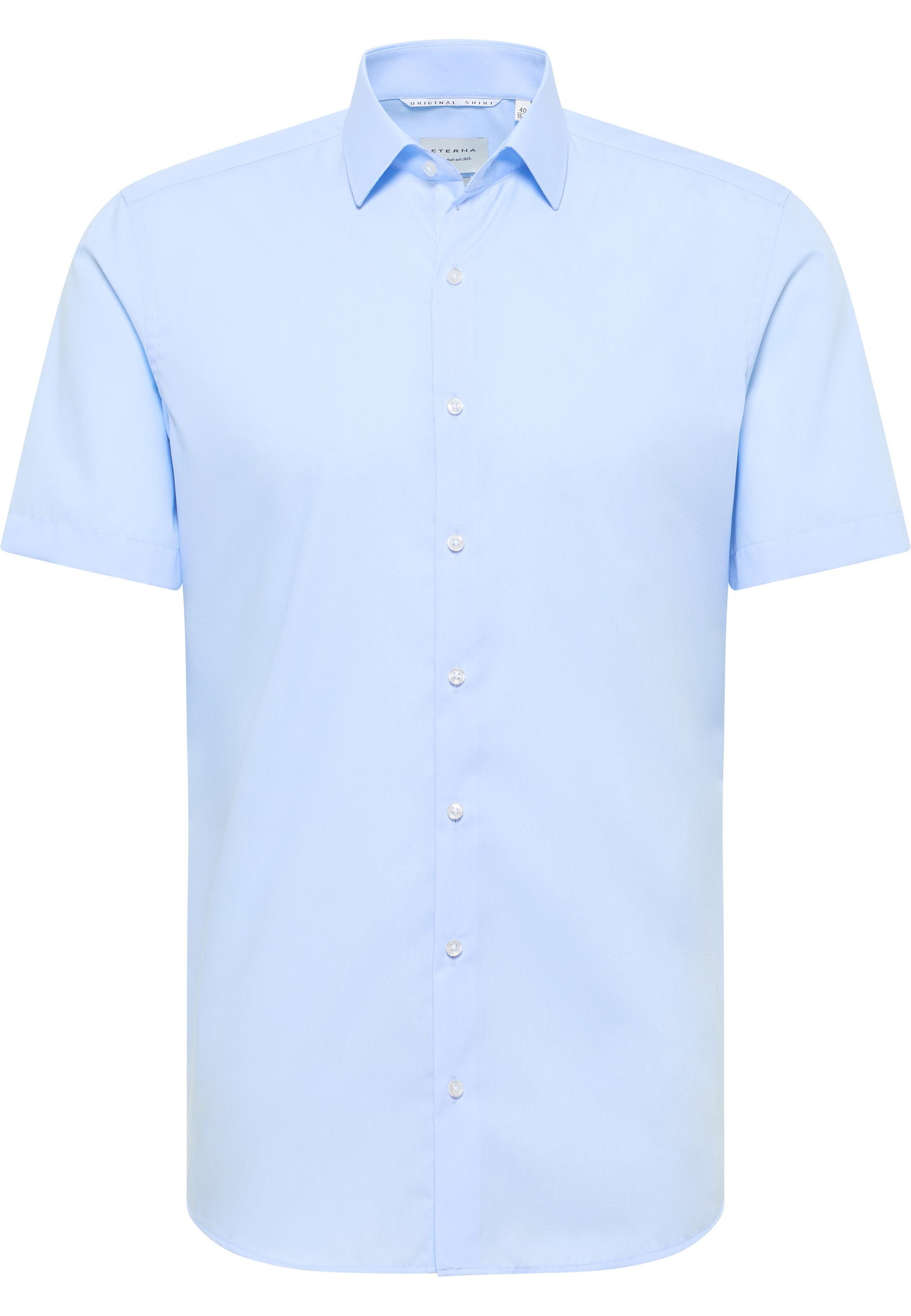 Eterna Overhemd met korte mouwen Slim fit NON IRON (strijkvrij)