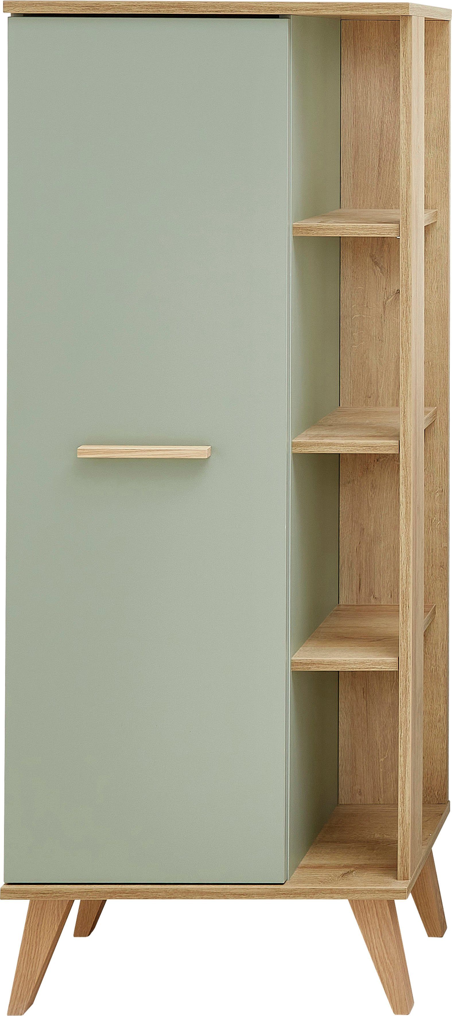 Saphir Halfhoge kast Quickset badkamermeubel 50,5 cm breed, 1 deur, zijplanken Badkamer-halfhoge kast inclusief deurdemper, grepen in hout