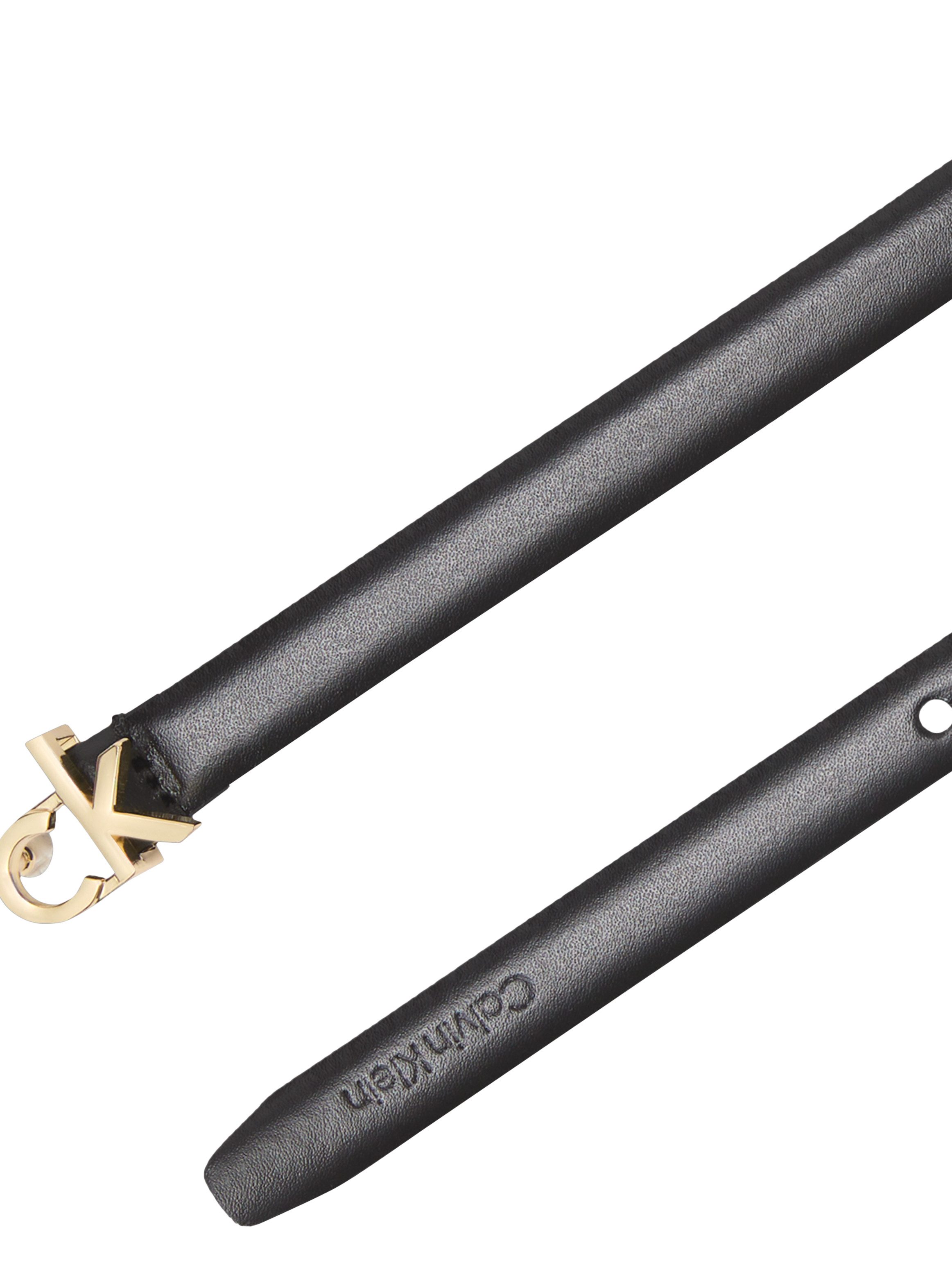 Calvin Klein Leren riem CK BUCKLE SKINNY BELT 15MM