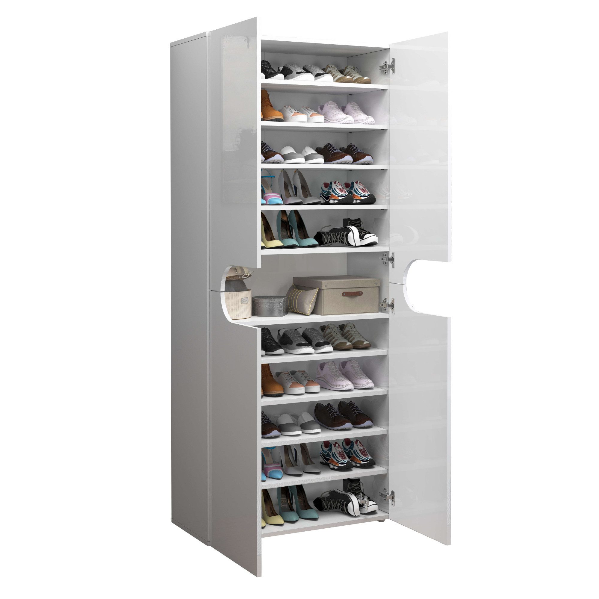 INOSIGN Schoenenkast Real, schoenenkast, schoenencommode, schoenenrek, breedte 80 cm, hoogte 190 cm