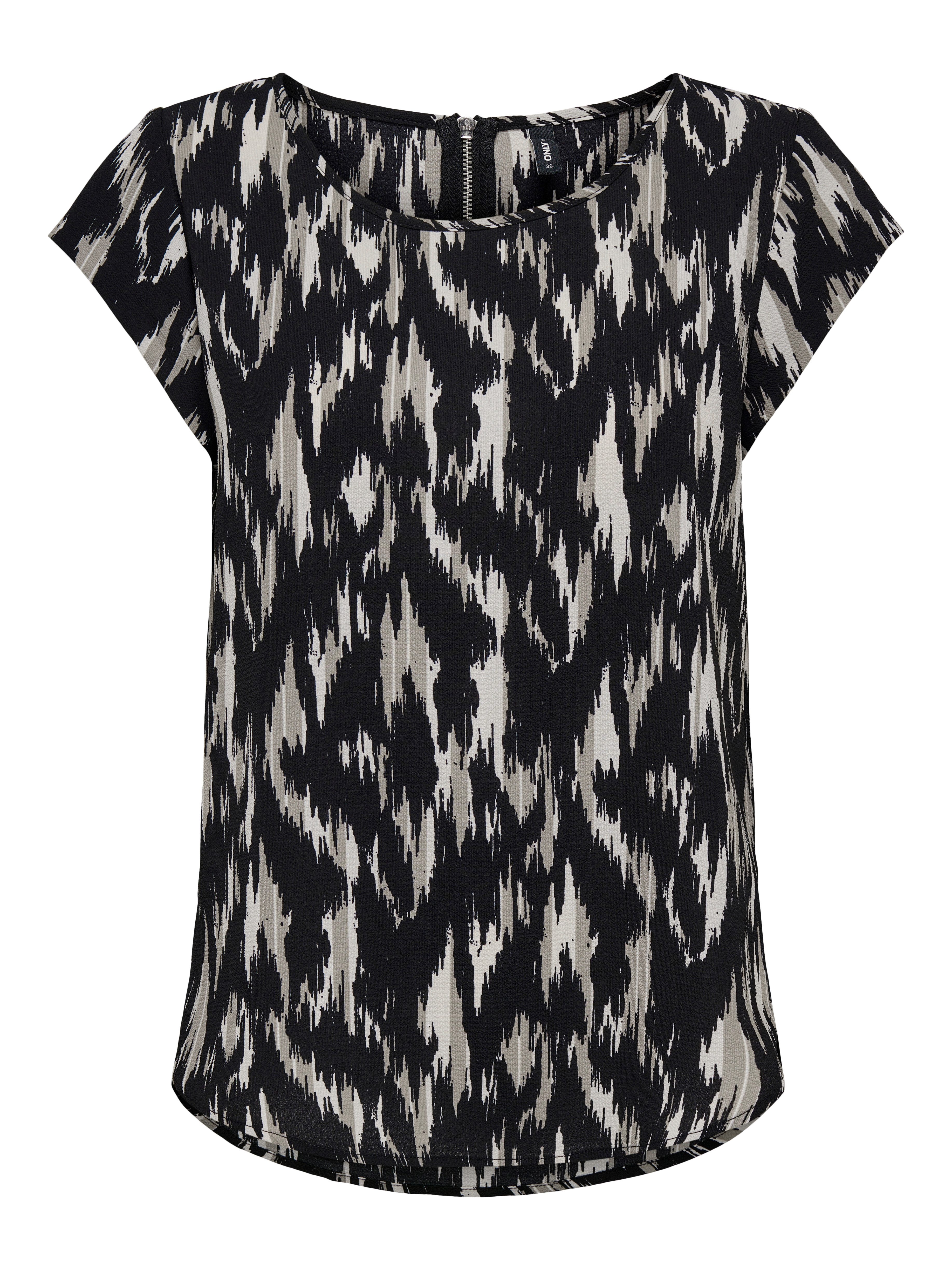 Only Shirtblouse ONLVIC S/S AOP TOP NOOS PTM