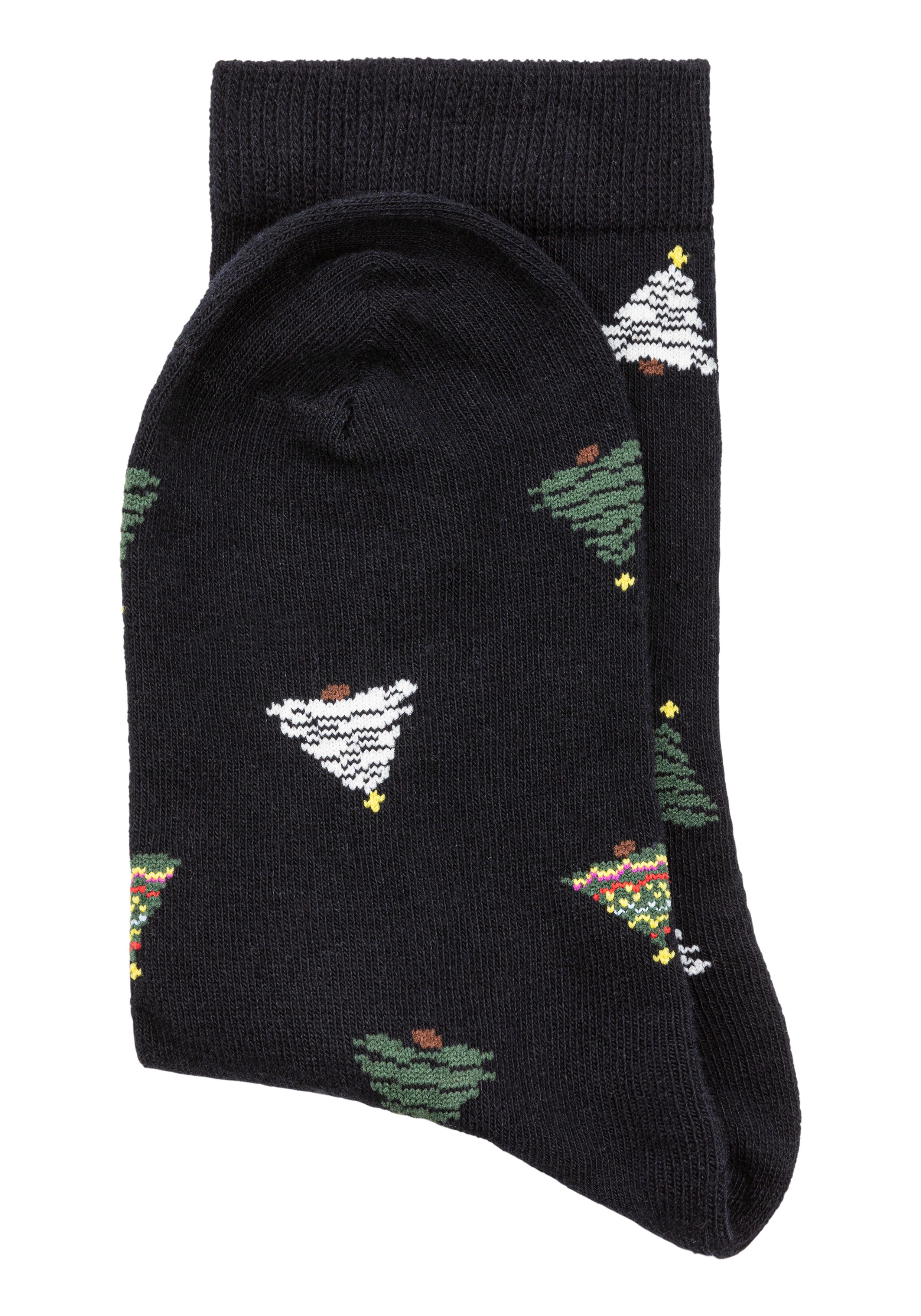 H.I.S Basic sokken Kerstsokken met kerstachtige motieven (set 3 paar)