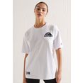 superdry t-shirt mountain sport mono mini met sportief logodesign wit
